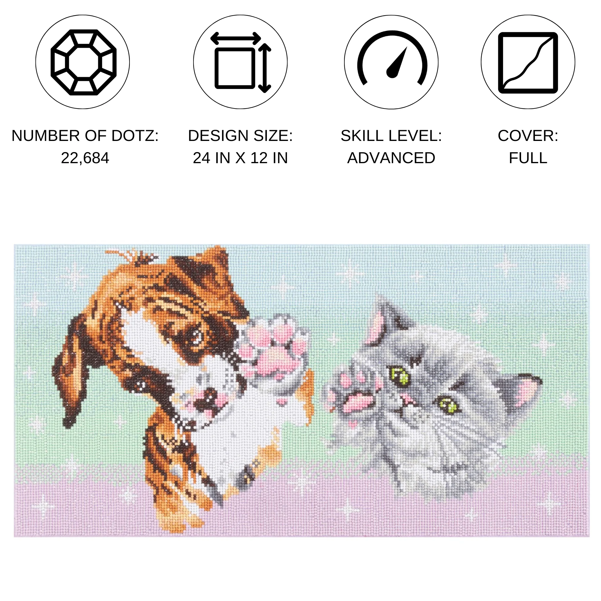 Diamond Dotz Dog and Cat High Five - 24.0" x 12.0" - Image 2