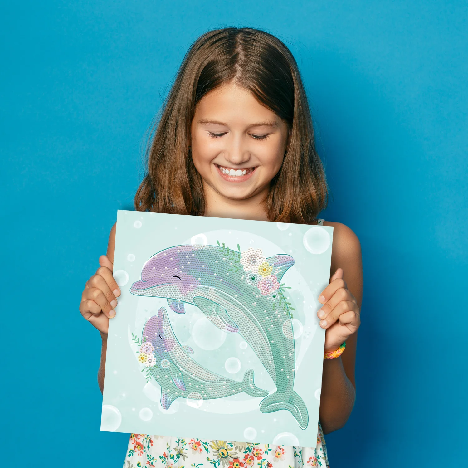 Diamond Dotz Decorative Box Dolphin Dance - 11.0" x 11.0" - Image 3
