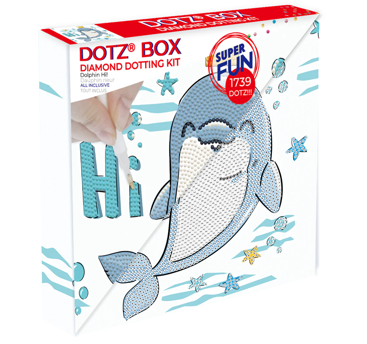 Diamond Dotz Decorative Box Dolphin Hi - 8.7" x 8.7" - Image 3