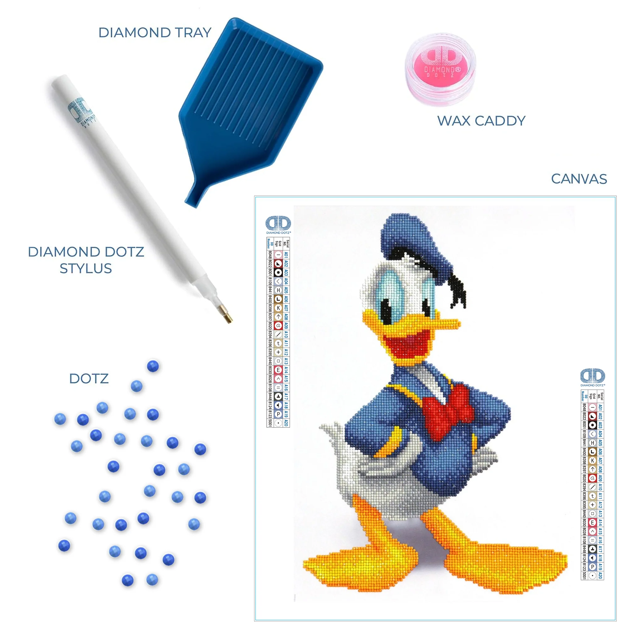 Diamond Dotz Donald Duck - 12.2" x 16.9" - Image 5