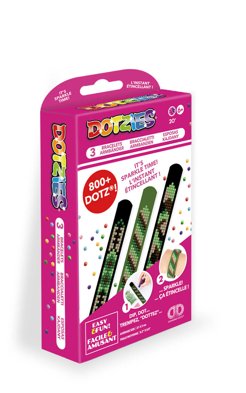 Diamond Dotz DOTZIES Camouflage Bracelets Diamond Painting - 8.3" x 0.8" - Image 5