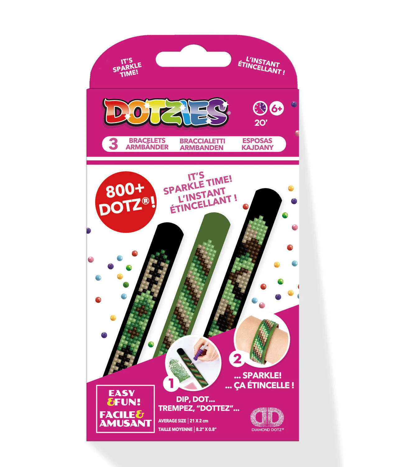 Diamond Dotz DOTZIES Camouflage Bracelets Diamond Painting - 8.3" x 0.8" - Image 6