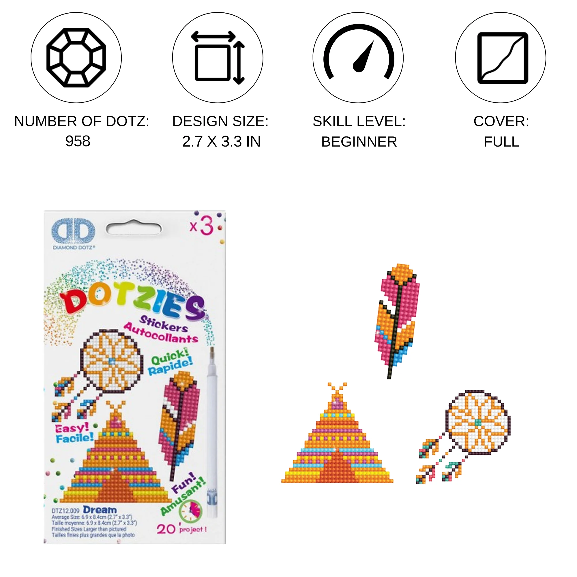Diamond Dotz Dream - DOTZIES Stickers Kit - Image 4