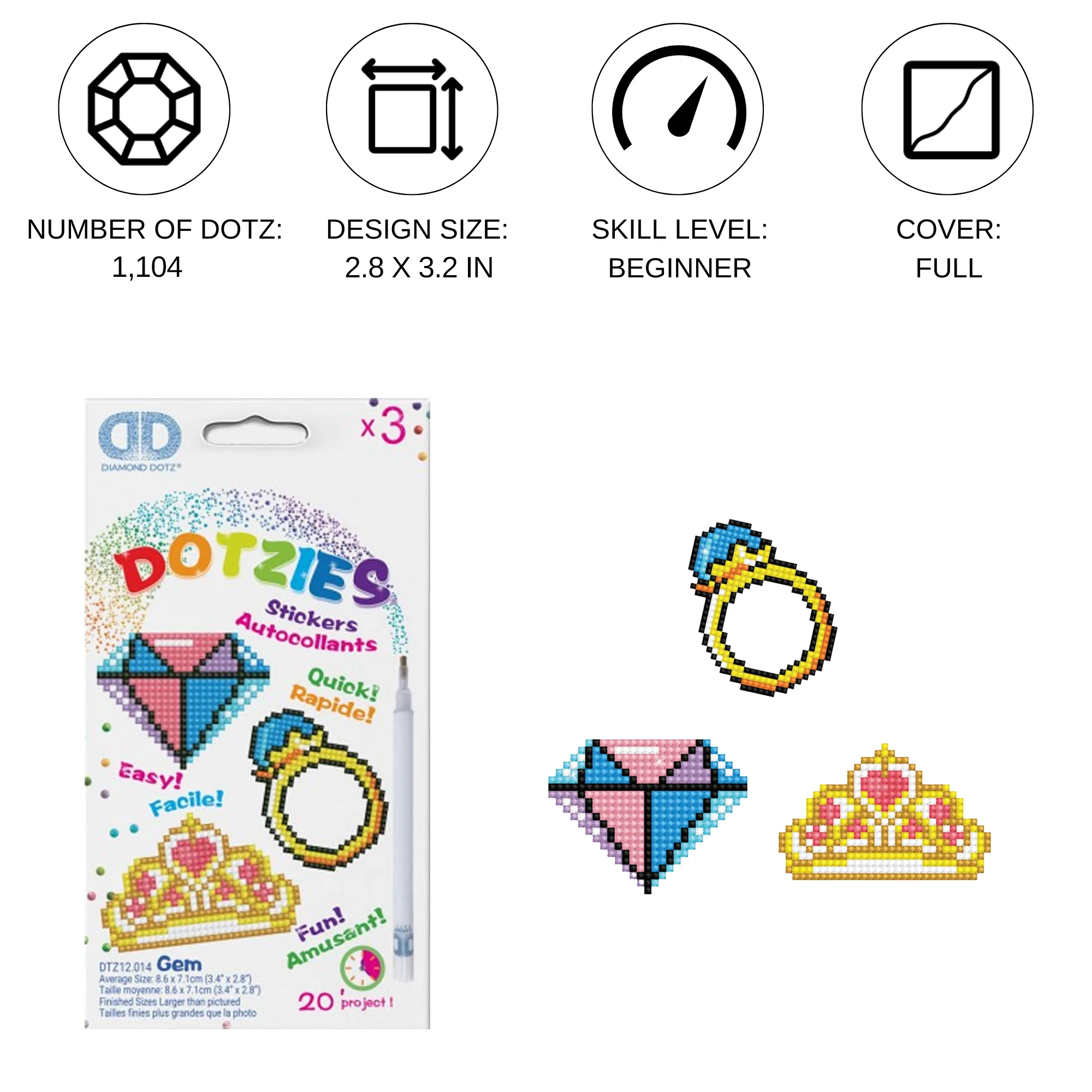 Diamond Dotz Gem - DOTZIES Stickers Kit - Image 3