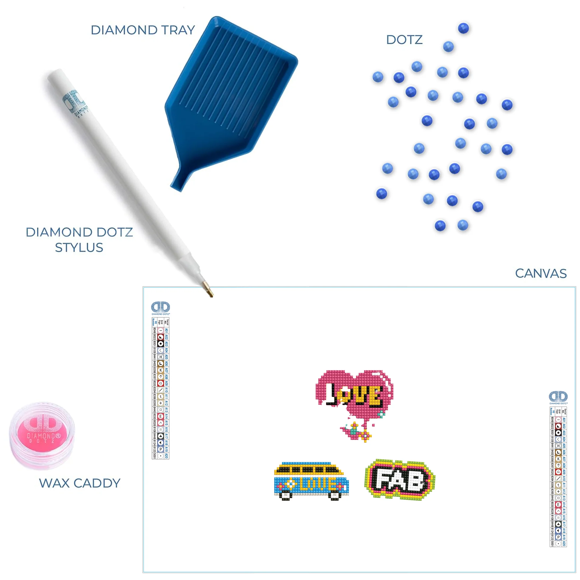 Diamond Dotz 3 Stickers Multipack - LOVE - Image 5
