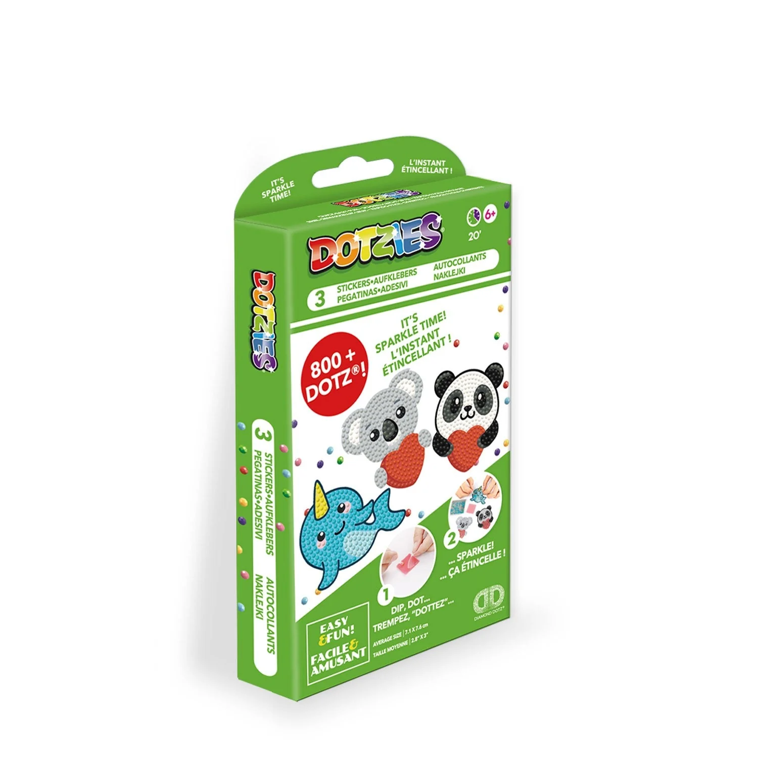 Diamond Dotz DOTZIES 3 STICKERS Multi Pack - Love You Chums - Image 7