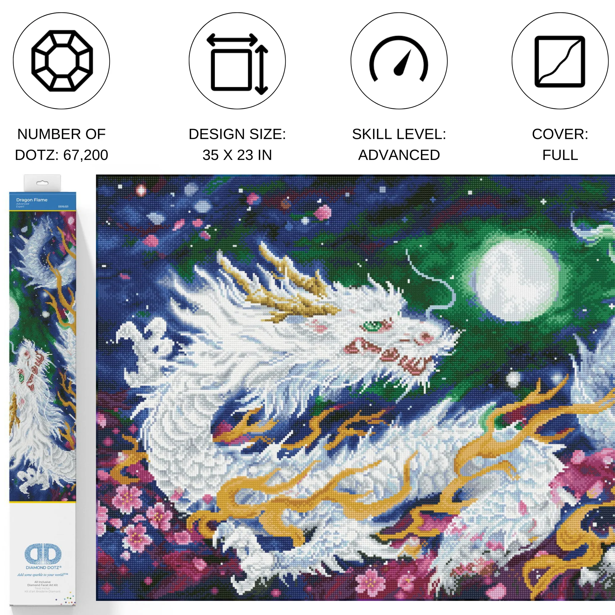 Diamond Dotz Dragon Flame - 35.8" x 23.6" - Image 4