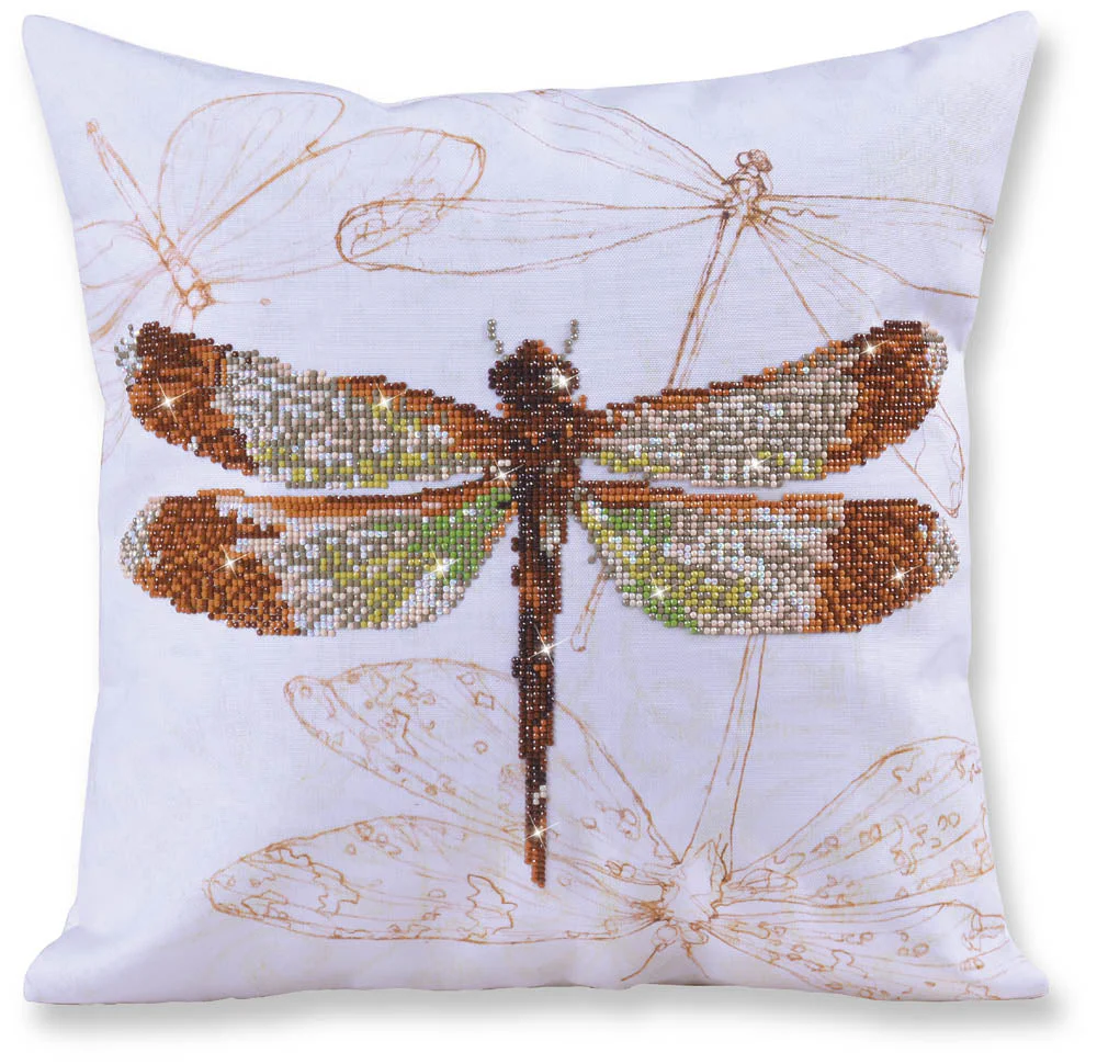 Diamond Dotz Dragonfly Earth Pillow - 17.7" x 17.7"
