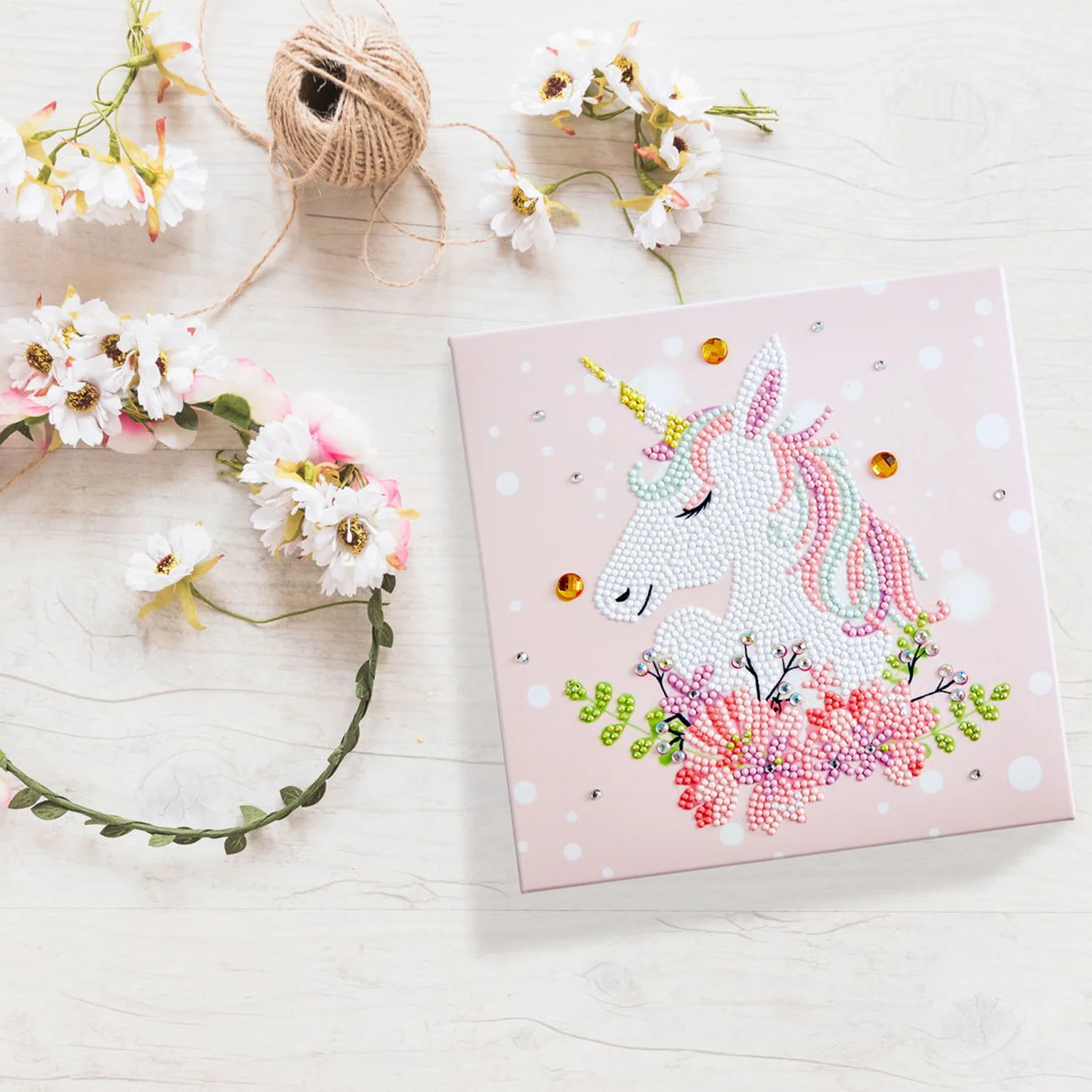Diamond Dotz Decorative Box Dreamy Unicorn - 8.7" x 8.7" - Image 4