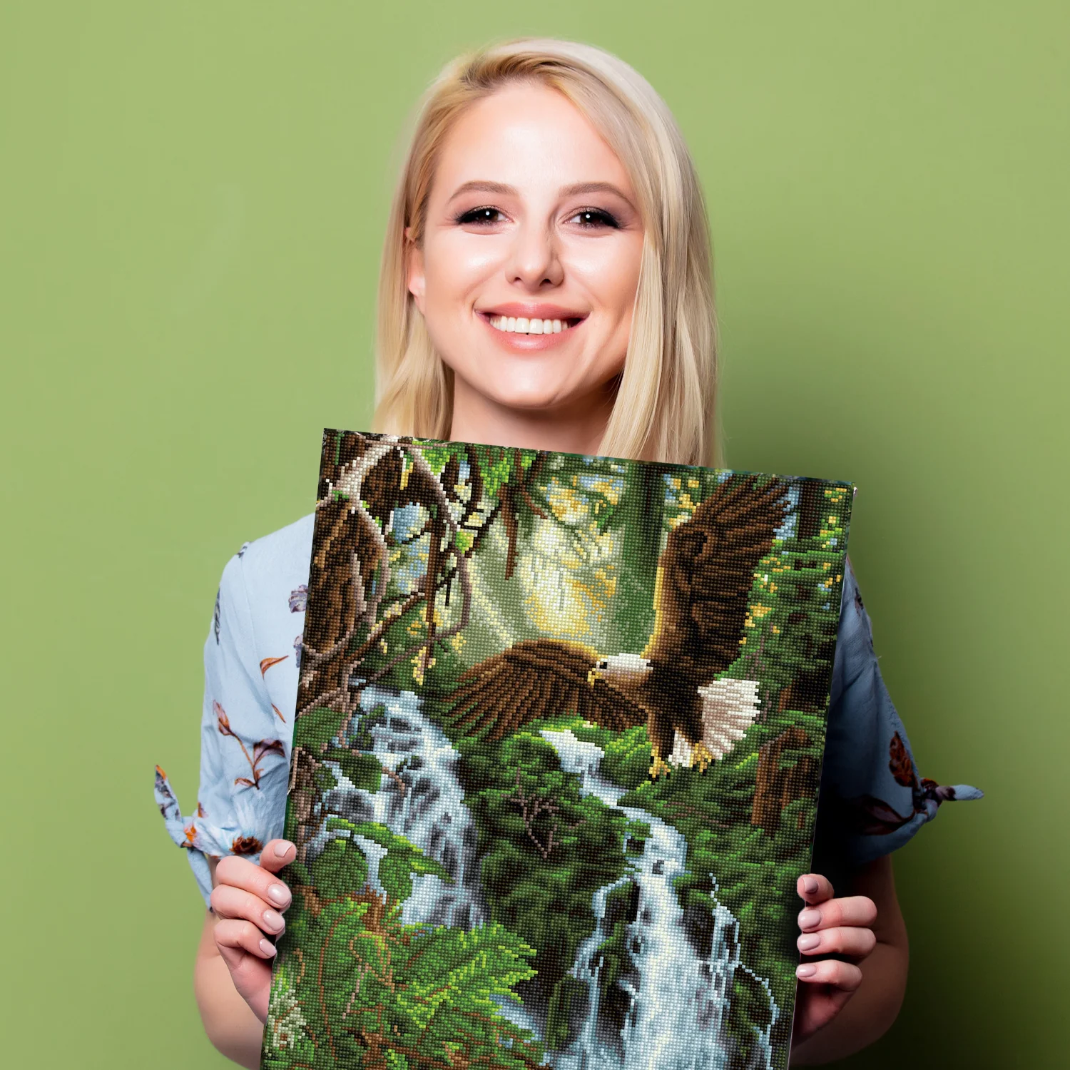 Diamond Dotz Eagles Flight - 16.1" x 20.1" - Image 3