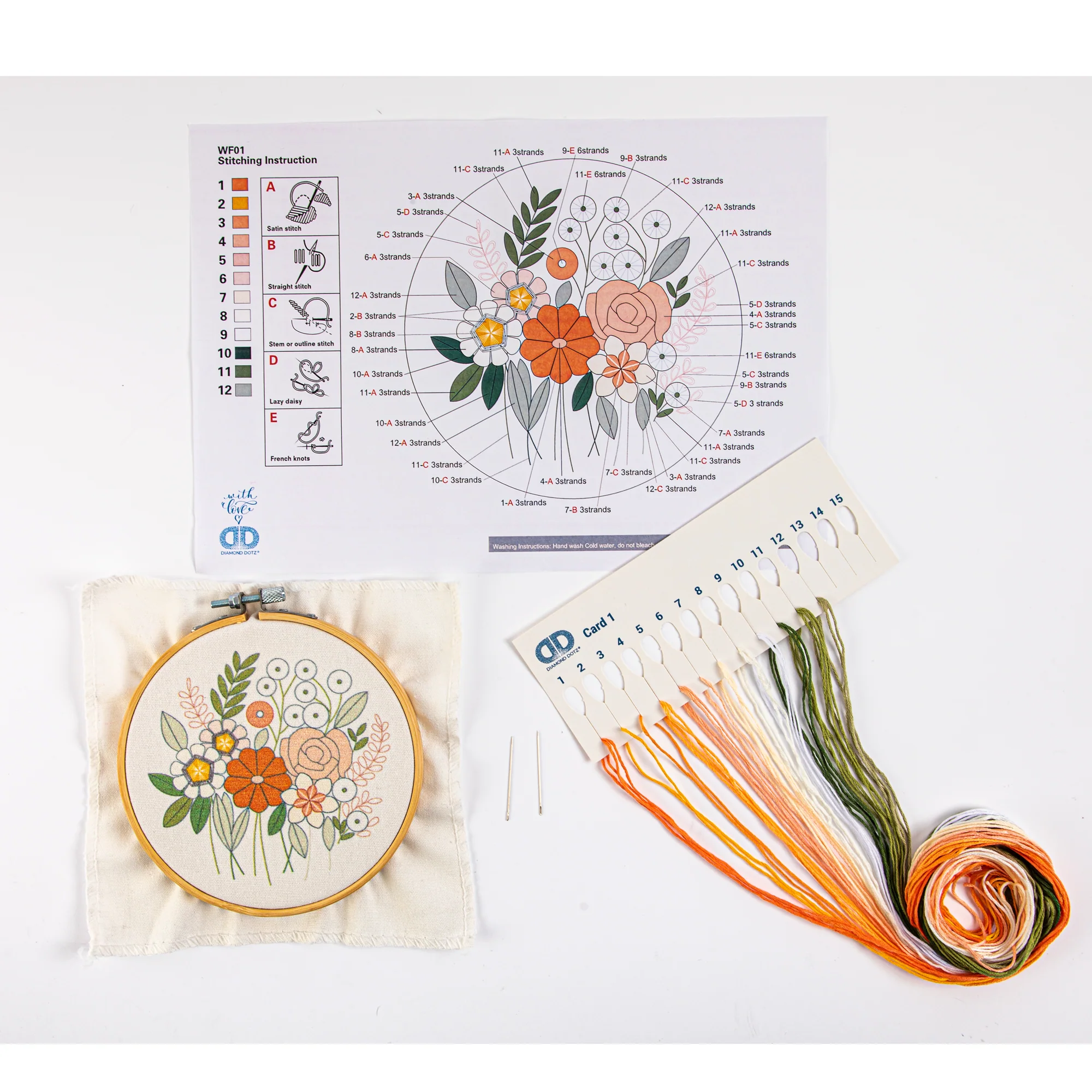 Diamond Dotz Country Garden Embroidery Kit - 5.0" - Image 5