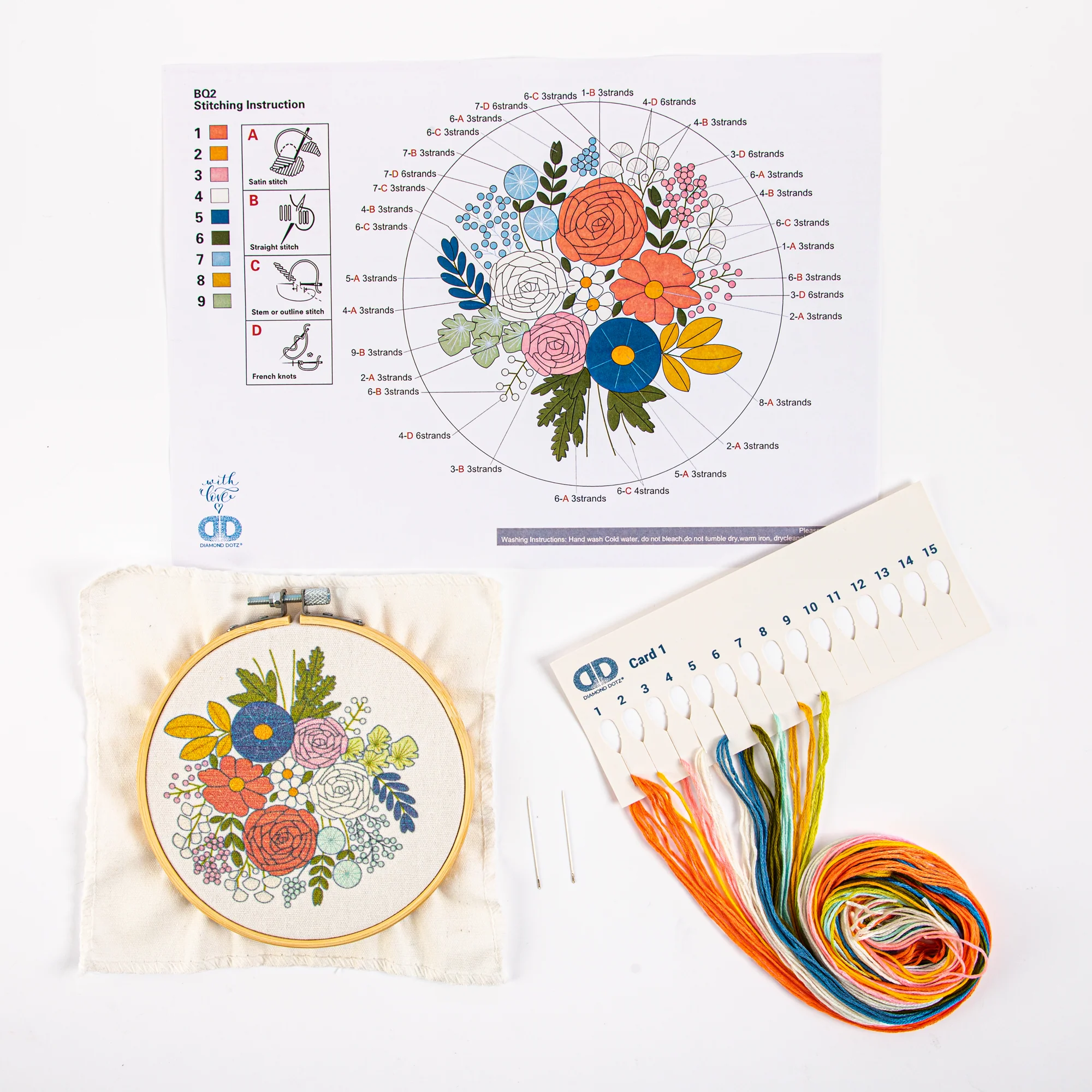 Diamond Dotz Romantic Rose Bouquet Embroidery Kit - 5.0" - Image 5