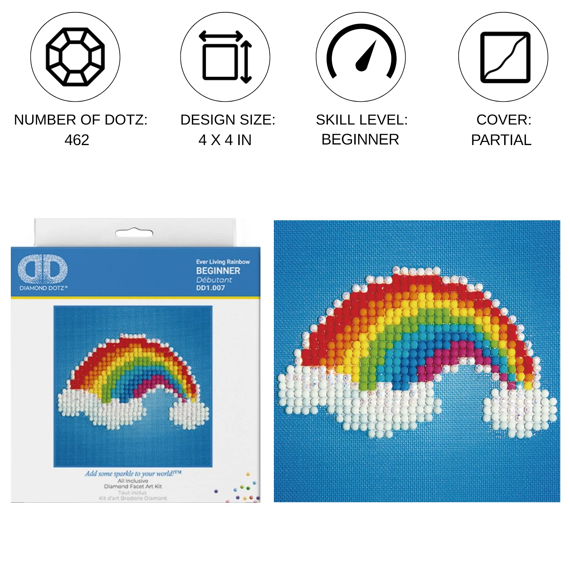 Diamond Dotz Ever Living Rainbow - 4.0" x 4.0" - Image 4