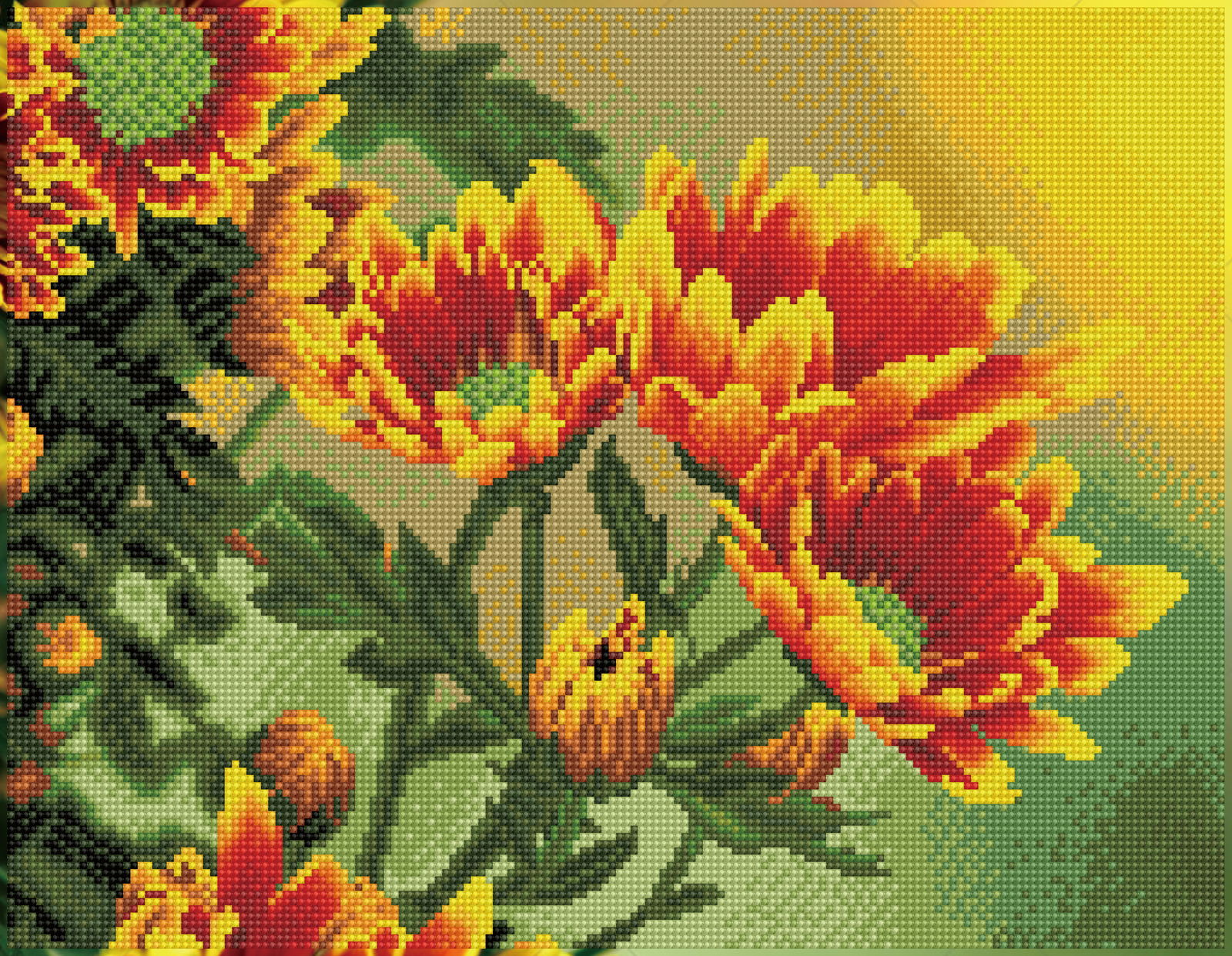 Diamond Dotz Field Daisies Pre-Framed Kit - 13.8" x 17.7" - Image 3