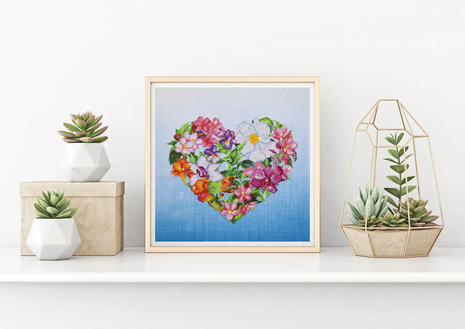 Diamond Dotz Flower Heart - 14.6" x 14.6" - Image 2