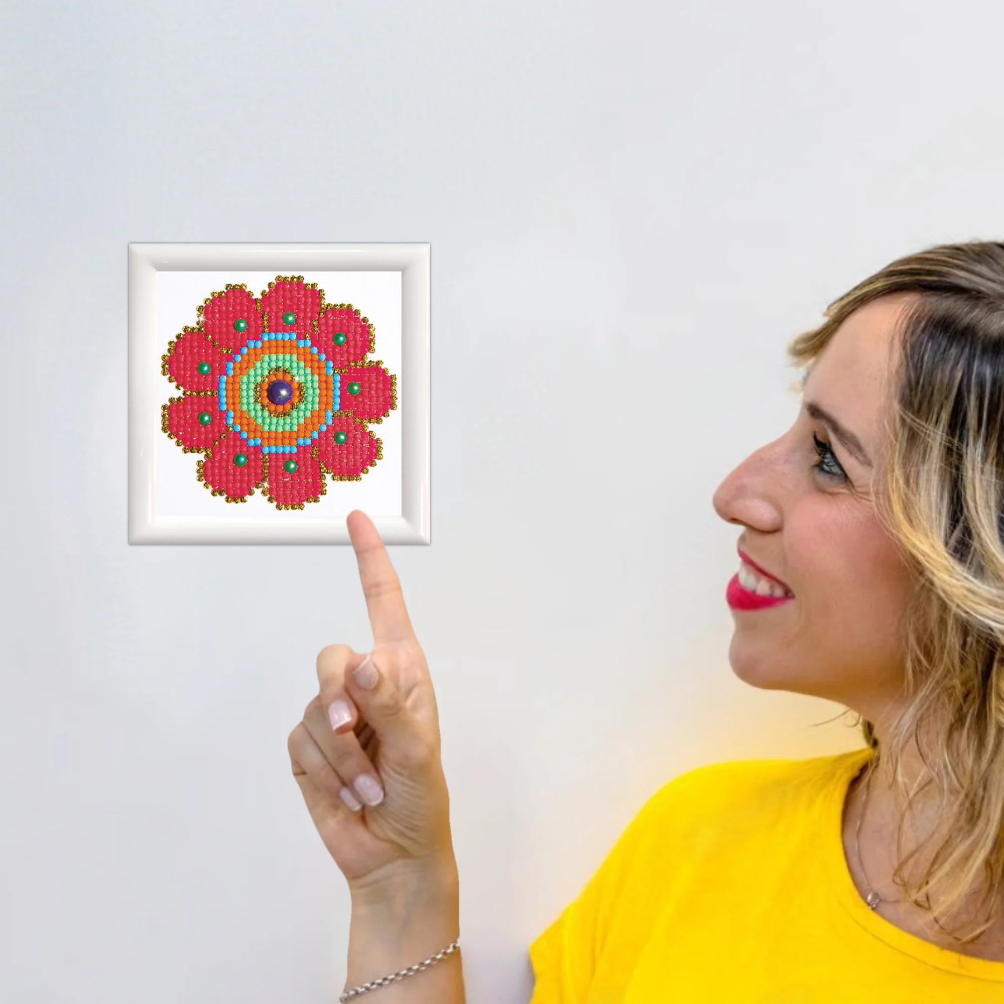 Diamond Dotz Flower Power with Frame - 4.0" x 4.0" - Image 4