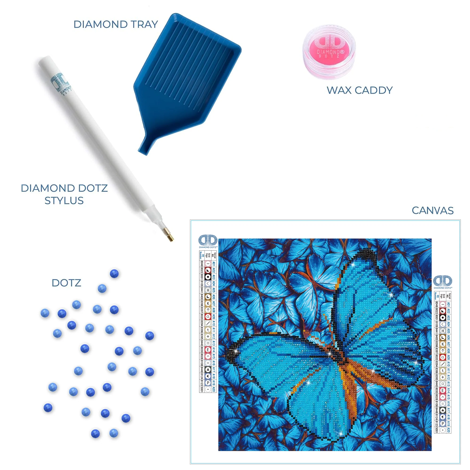 Diamond Dotz Flutter By Blue - 12.0" x 12.0" - Image 5