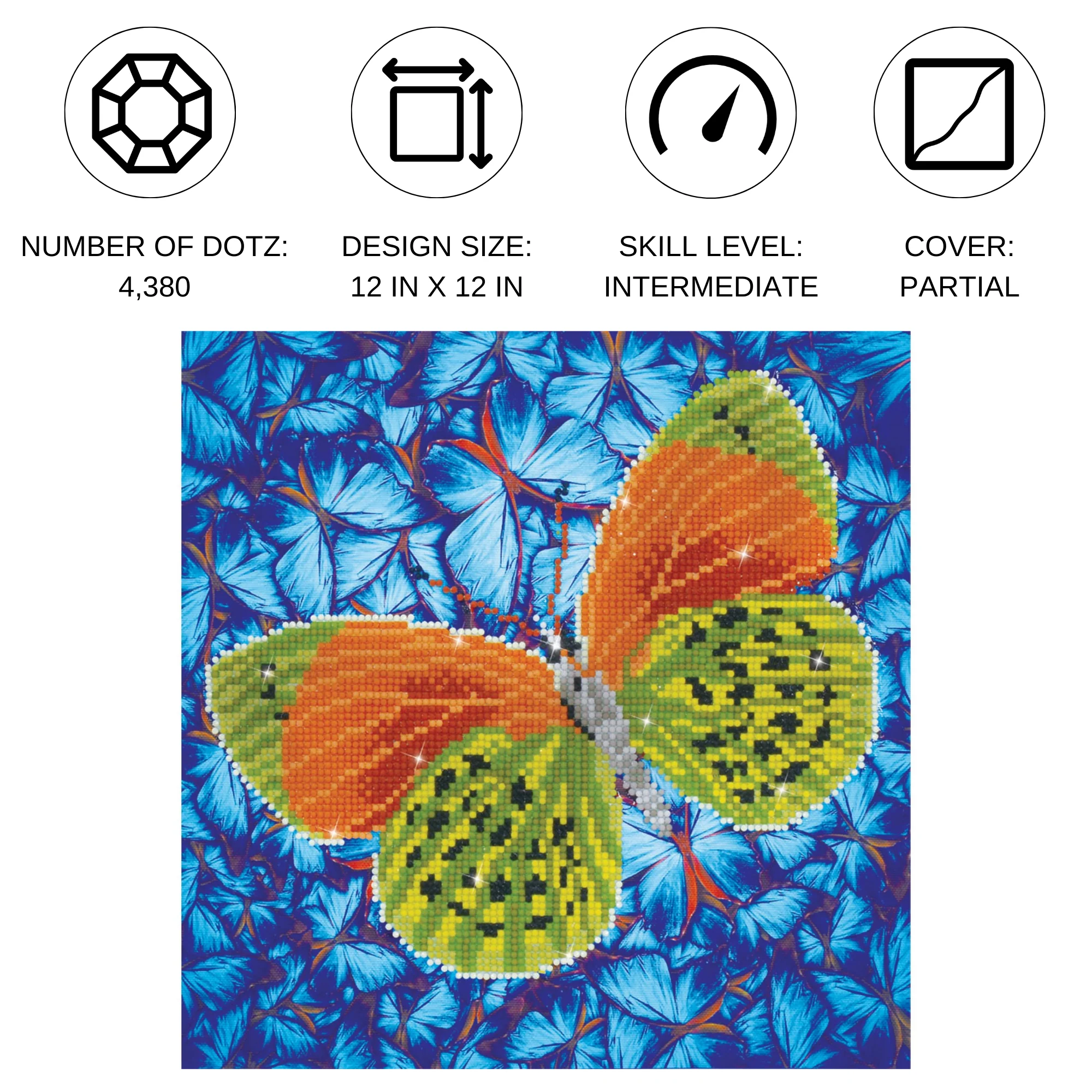 Diamond Dotz Flutterby Earth - 12.0" x 12.0" - Image 4