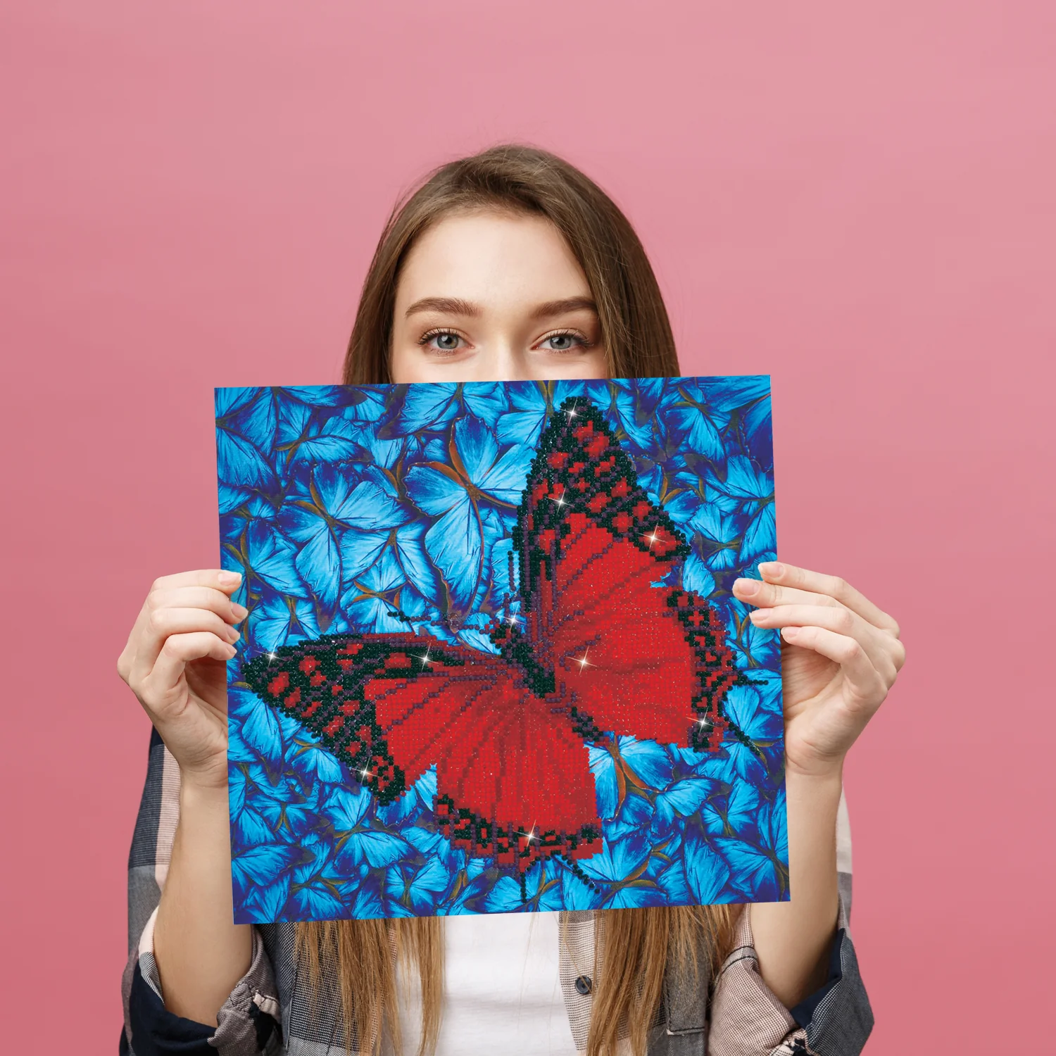 Diamond Dotz Flutterby Red - 12.0" x 12.0" - Image 4