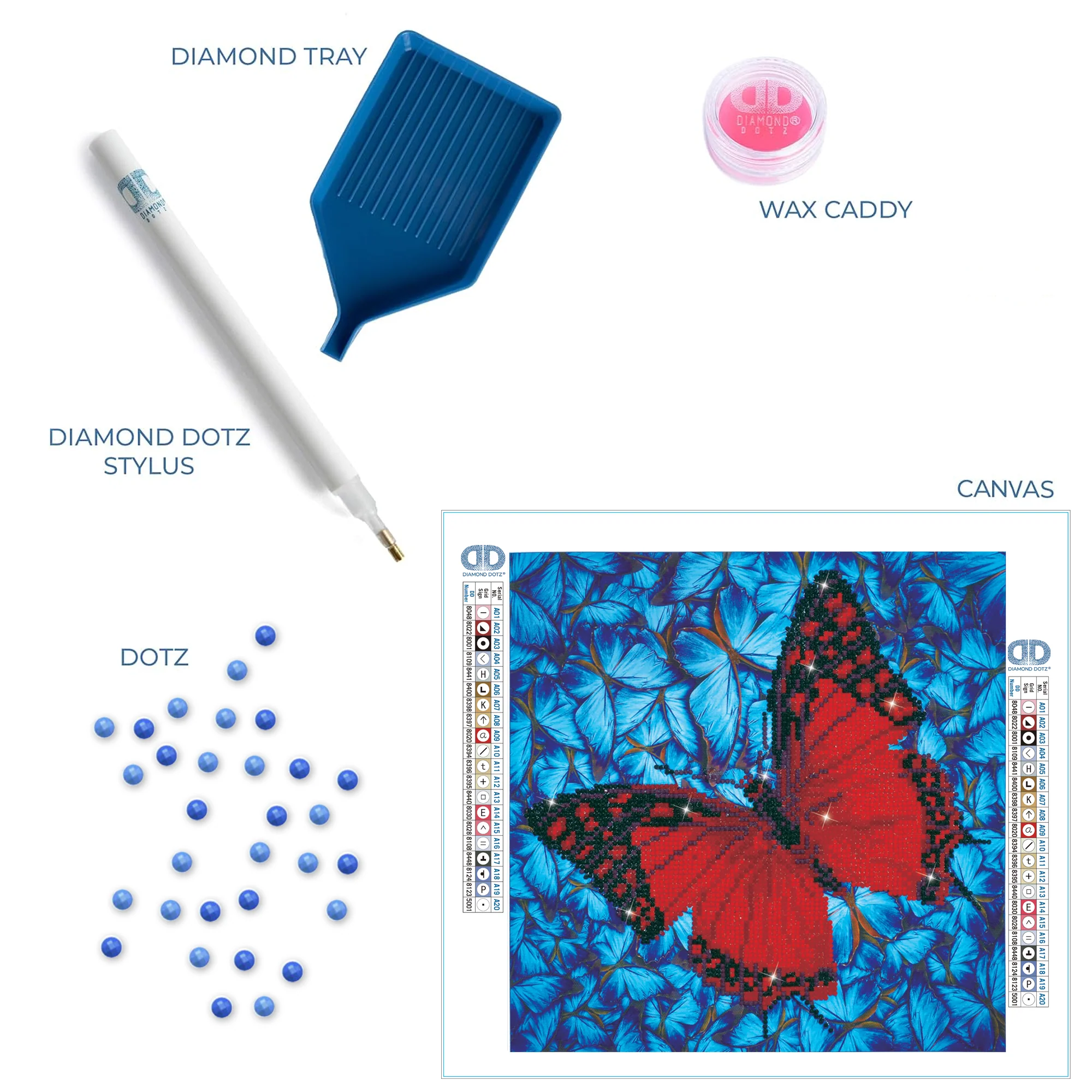 Diamond Dotz Flutterby Red - 12.0" x 12.0" - Image 5