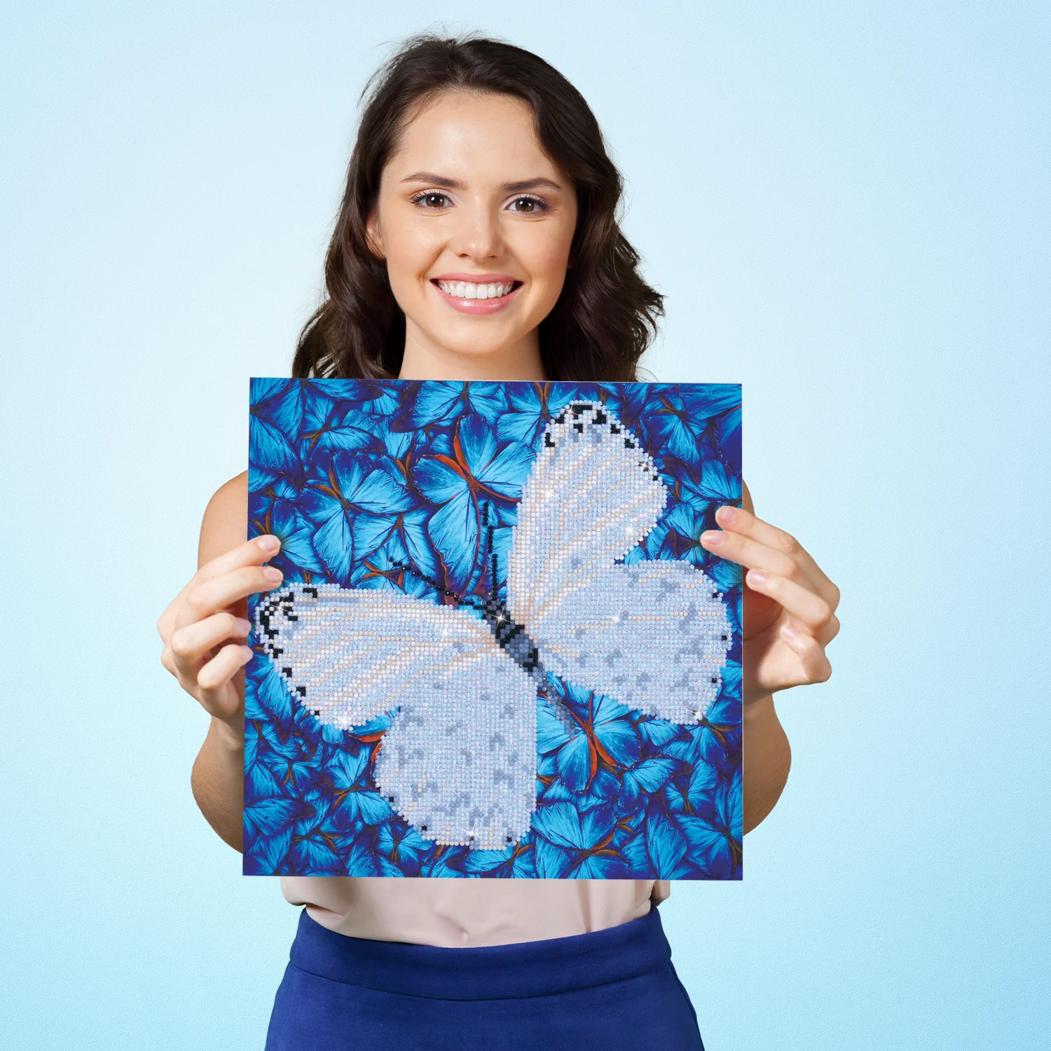 Diamond Dotz Flutterby White - 12.0" x 12.0" - Image 2