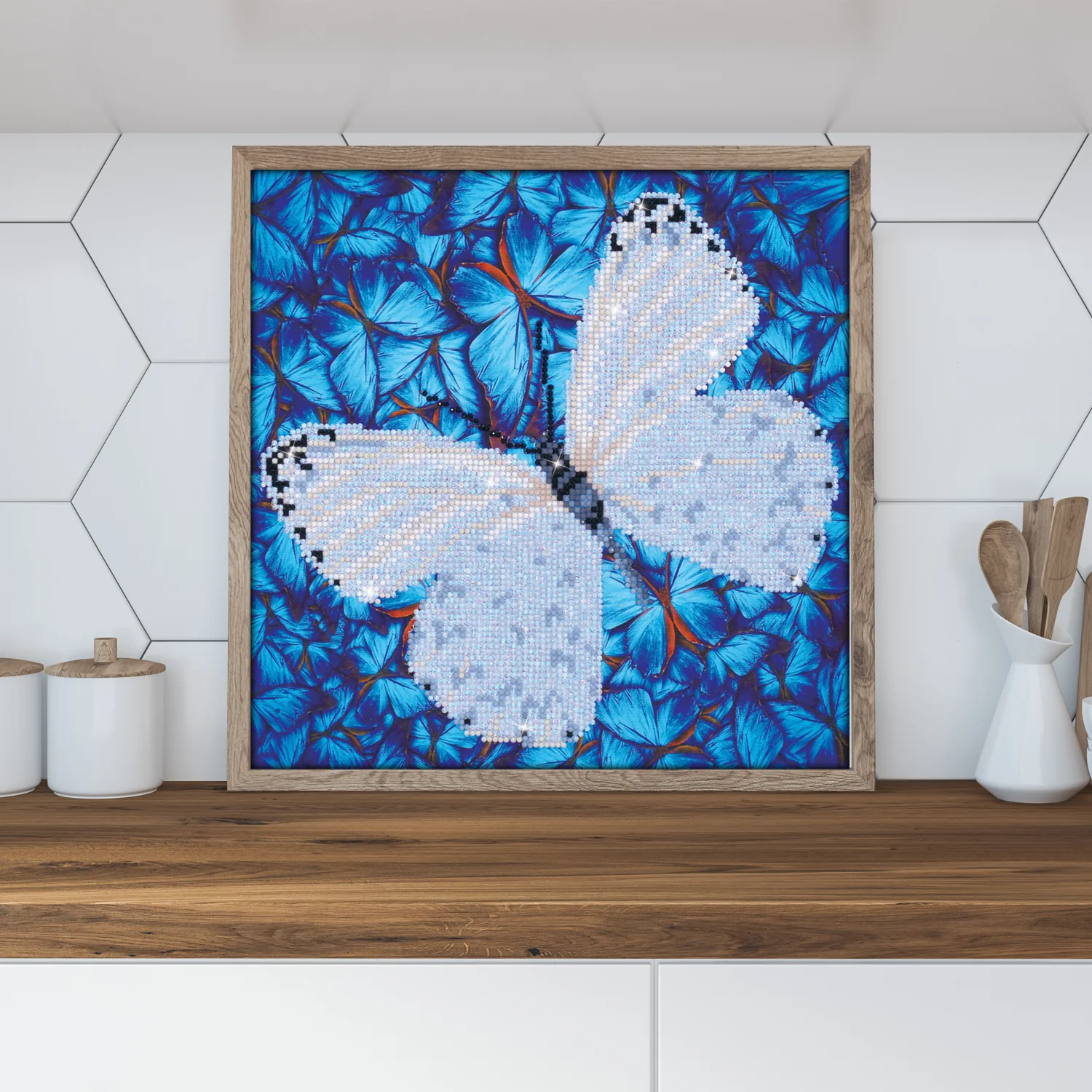 Diamond Dotz Flutterby White - 12.0" x 12.0" - Image 3