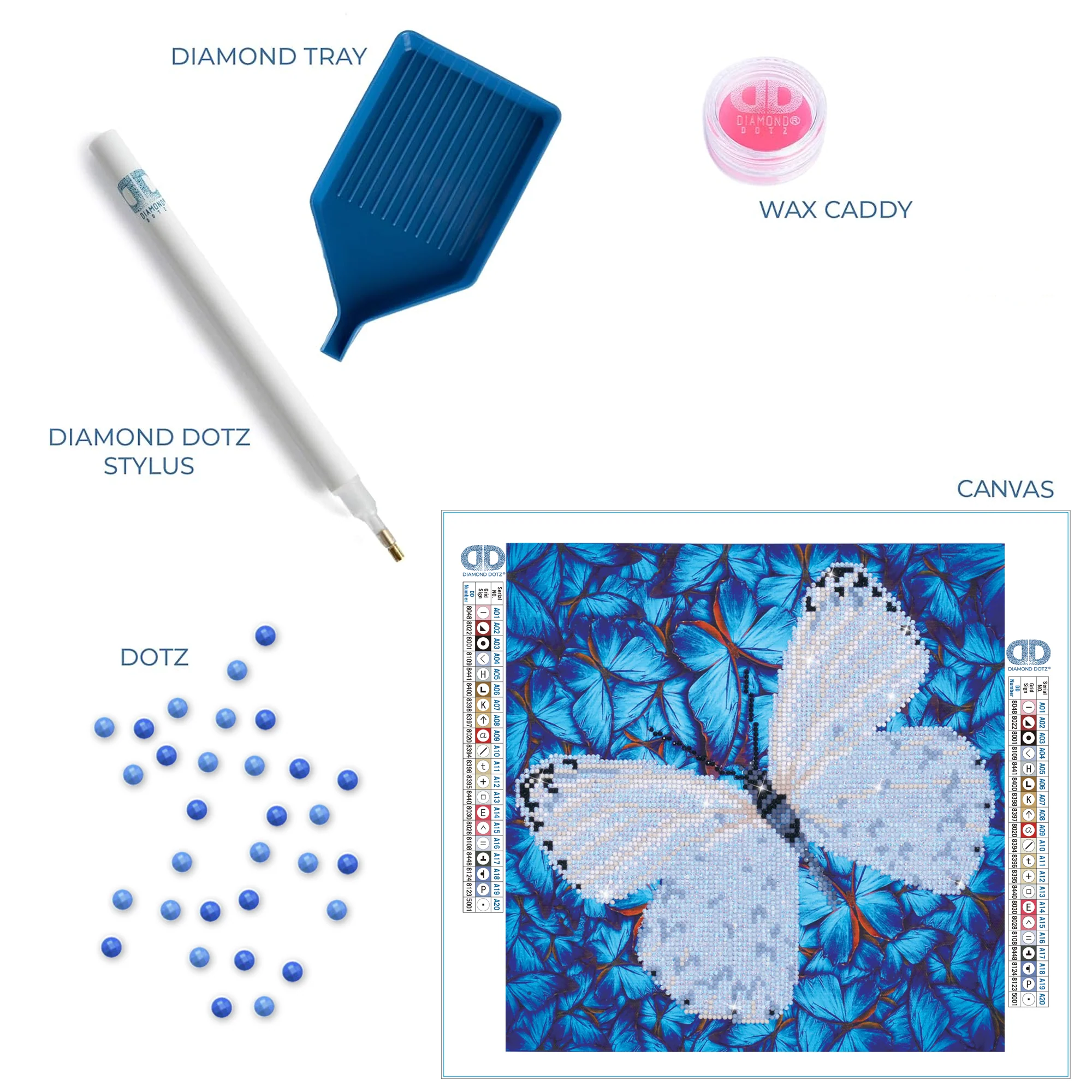Diamond Dotz Flutterby White - 12.0" x 12.0" - Image 5