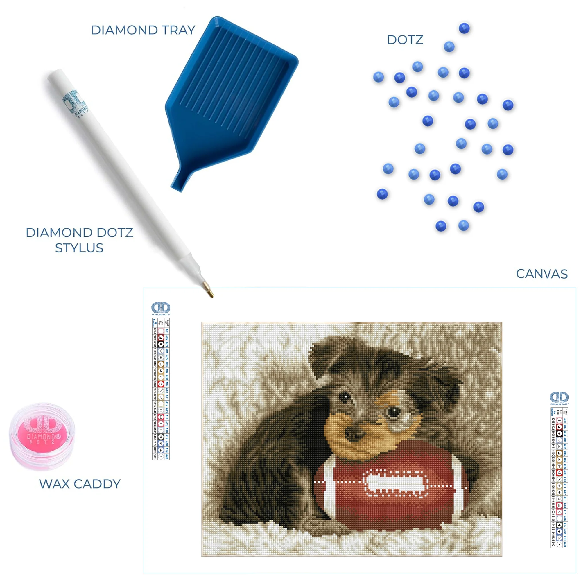 Diamond Dotz Footy Pup Pre-Framed Kit - 16.1" x 12.6" - Image 5