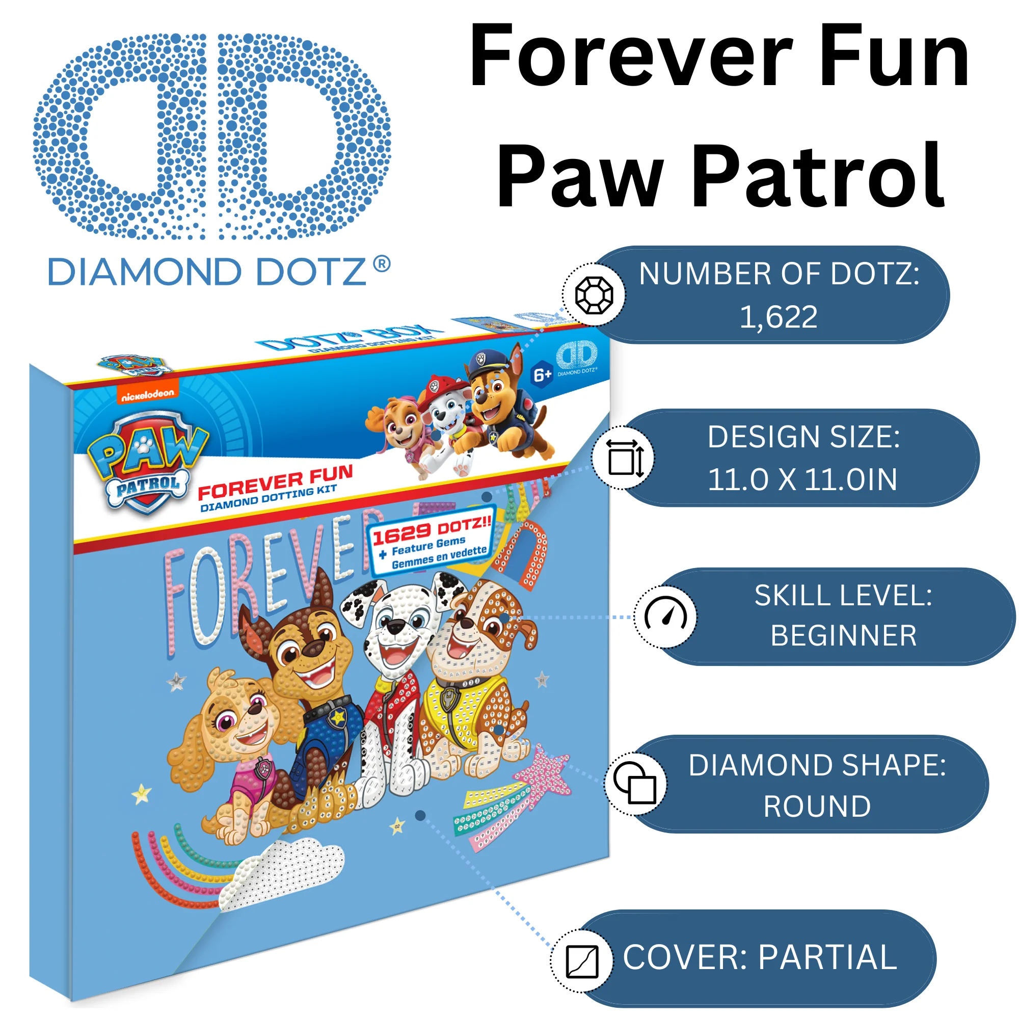 Diamond Dotz Decorative Box Forever Fun Paw Patrol - 11.0" x 11.0" - Image 3