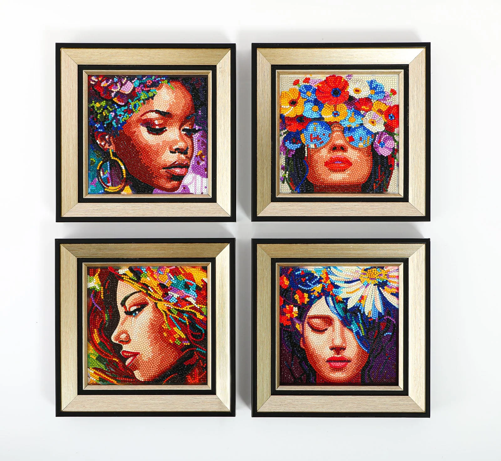 Diamond Dotz Mini Dotz Four Beauties Diamond Painting - 5.0" x 5.0" - Image 5