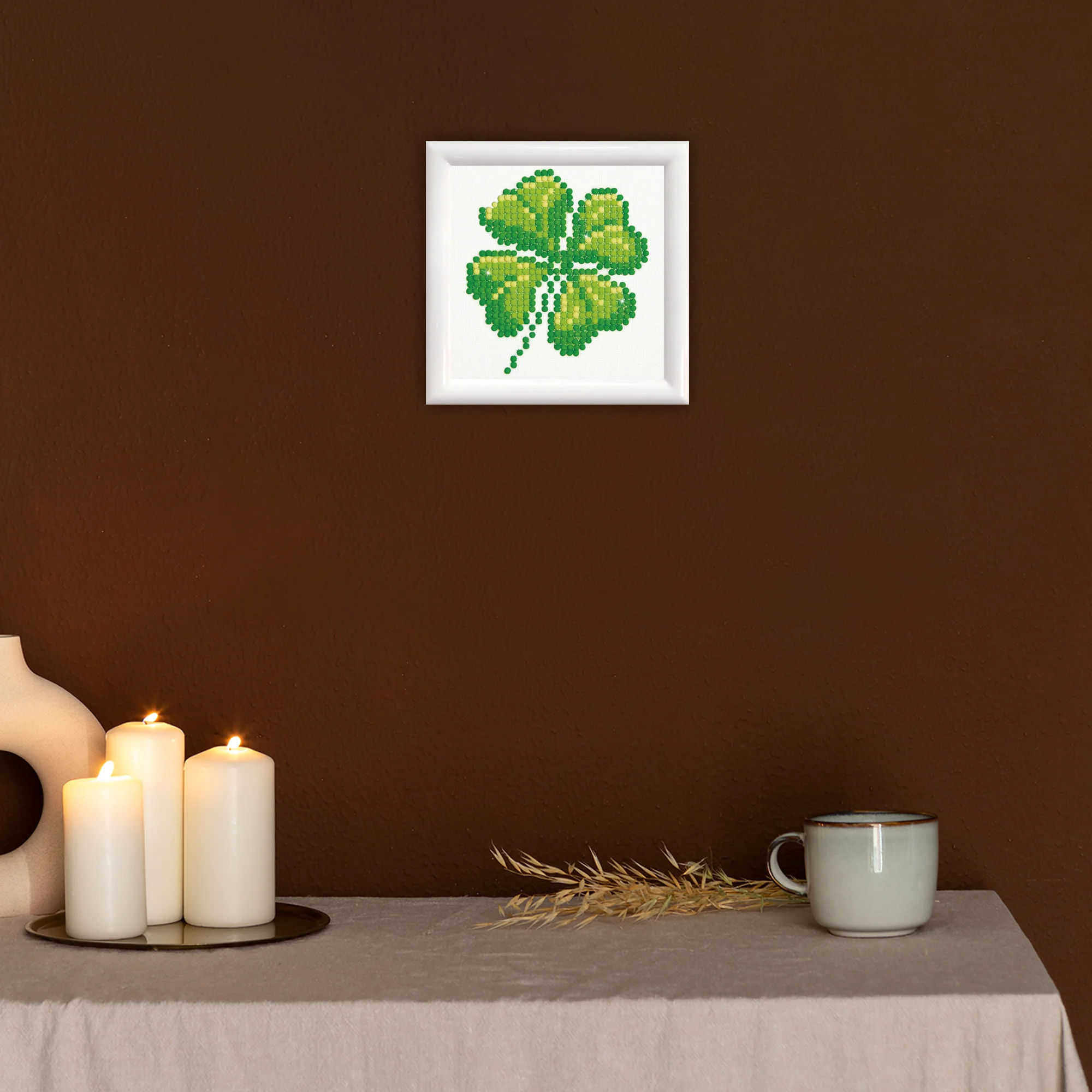 Diamond Dotz Four Leaf Clover with Frame - 4.0" x 4.0" - Image 2