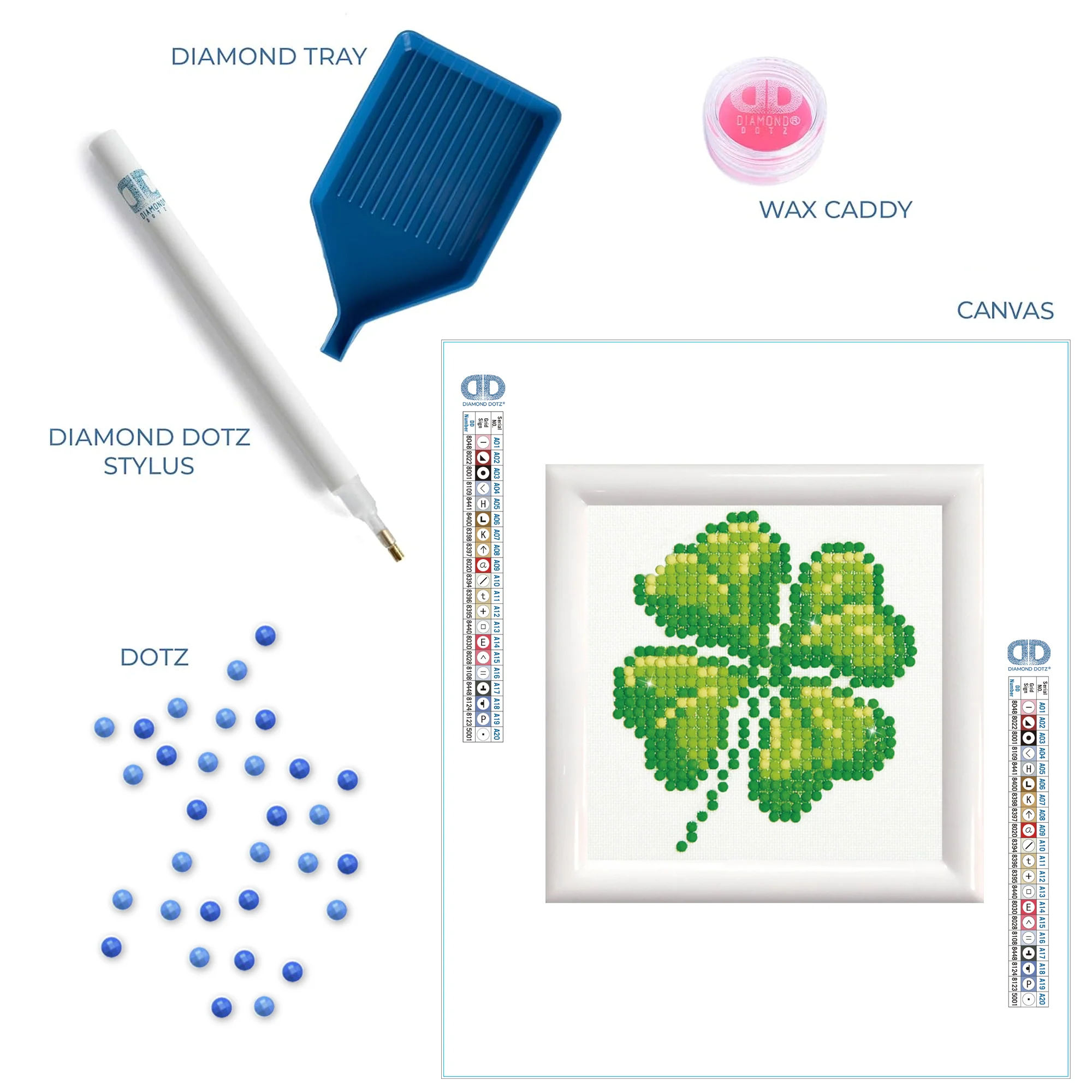 Diamond Dotz Four Leaf Clover with Frame - 4.0" x 4.0" - Image 6