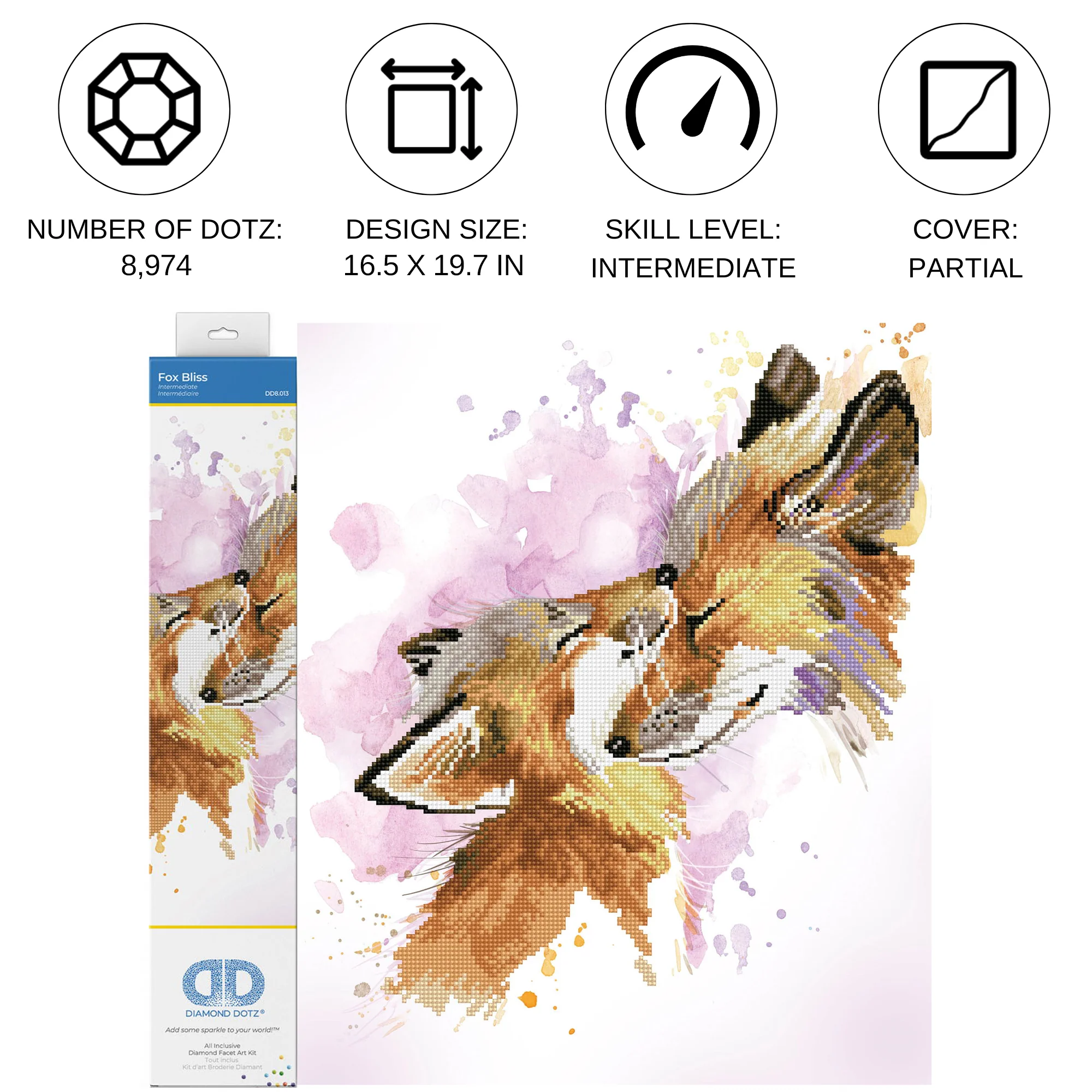 Diamond Dotz Fox Bliss - 16.5" x 19.7" - Image 3