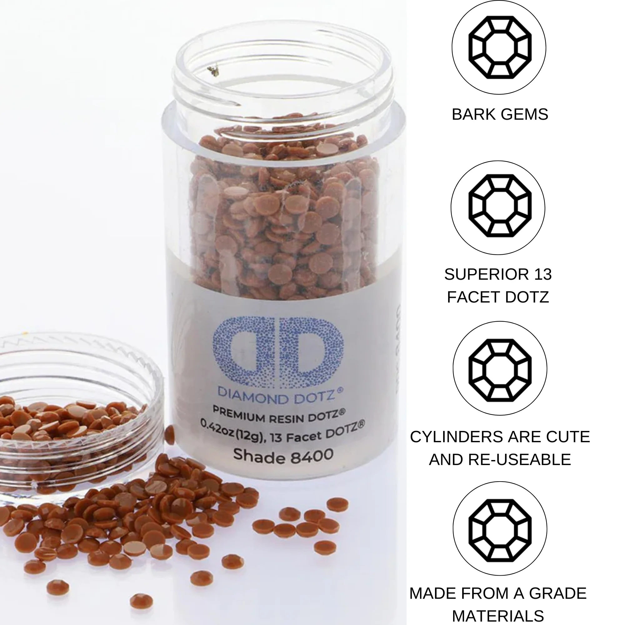 Diamond Dotz 2.8MM 12G DOTZ Cylinder - Bark - Image 5