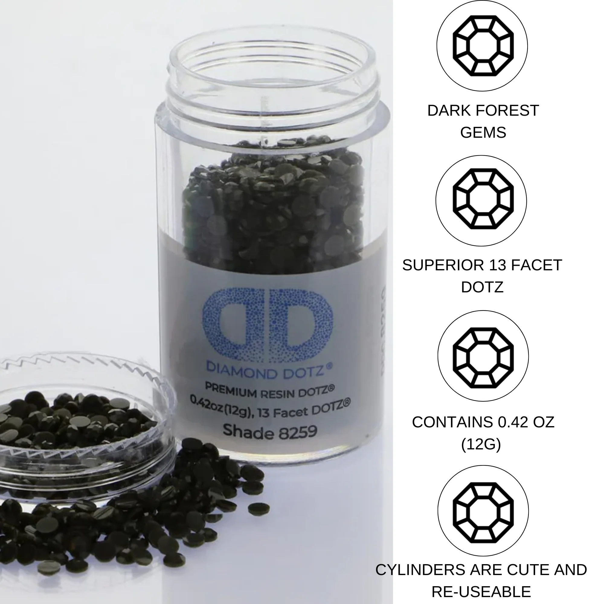 Diamond Dotz 2.8MM 12G DOTZ Cylinder - Dark Forest - Image 4