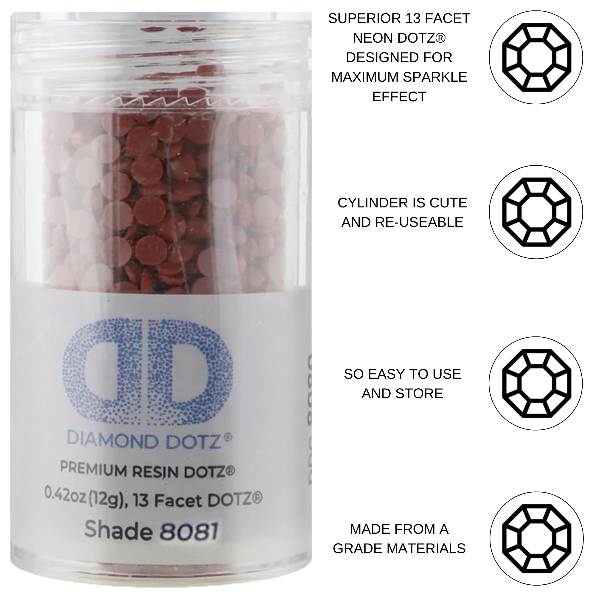 Diamond Dotz 2.8MM 12G DOTZ Cylinder - Sangria - Image 5