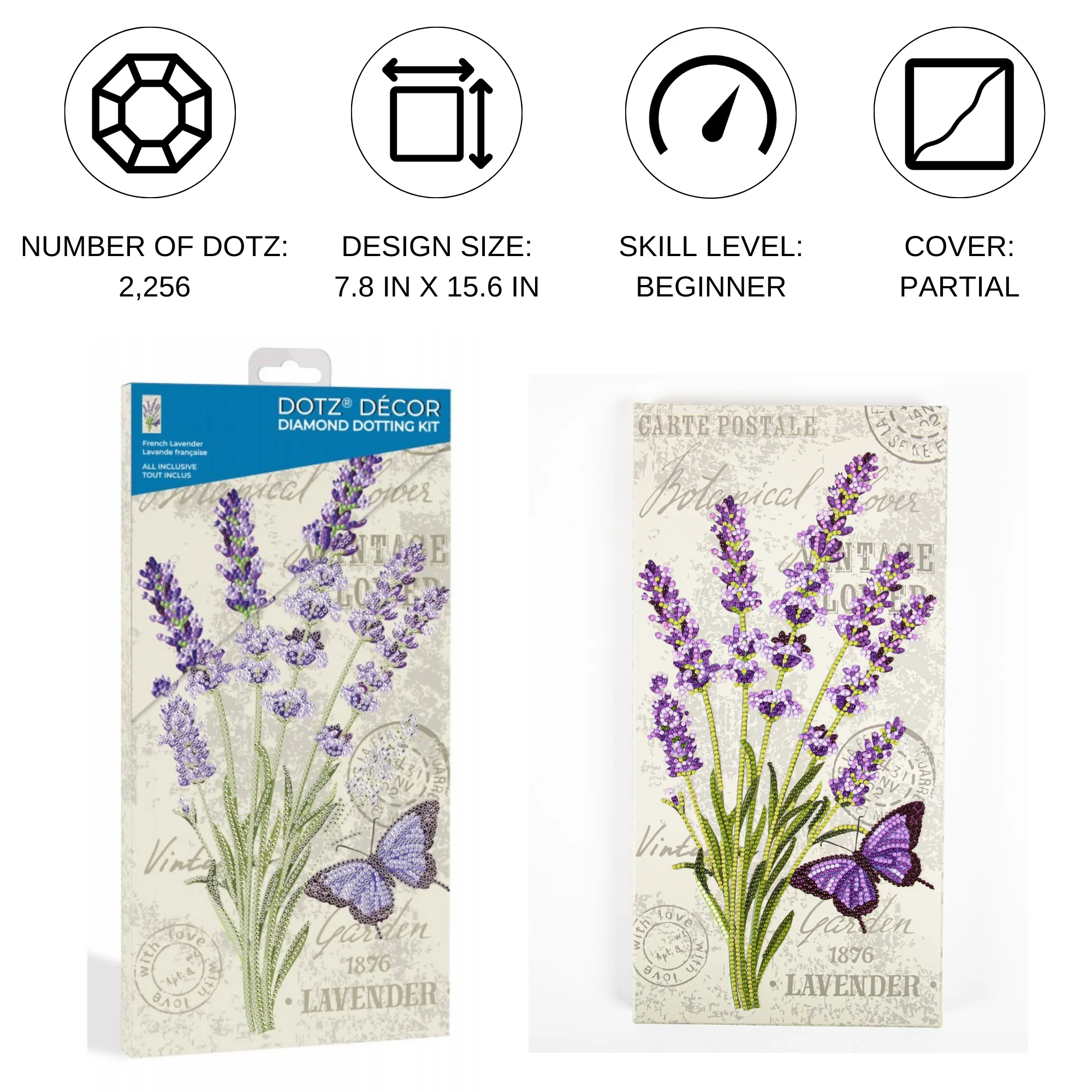 Diamond Dotz Decor Decorative Box French Lavender - 7.9" x 15.8" - Image 3