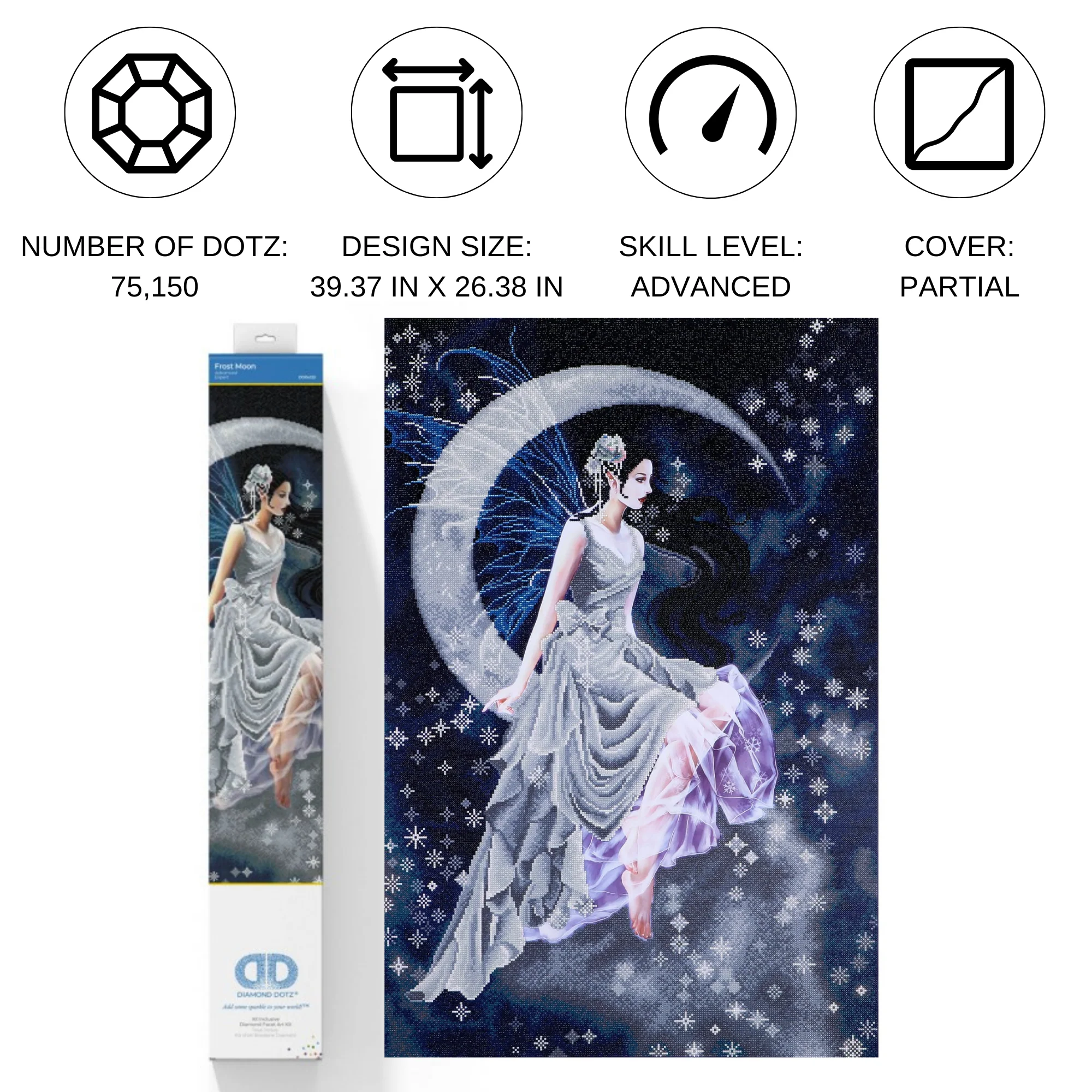 Diamond Dotz Frost Moon - 26.4" x 39.4" - Image 5