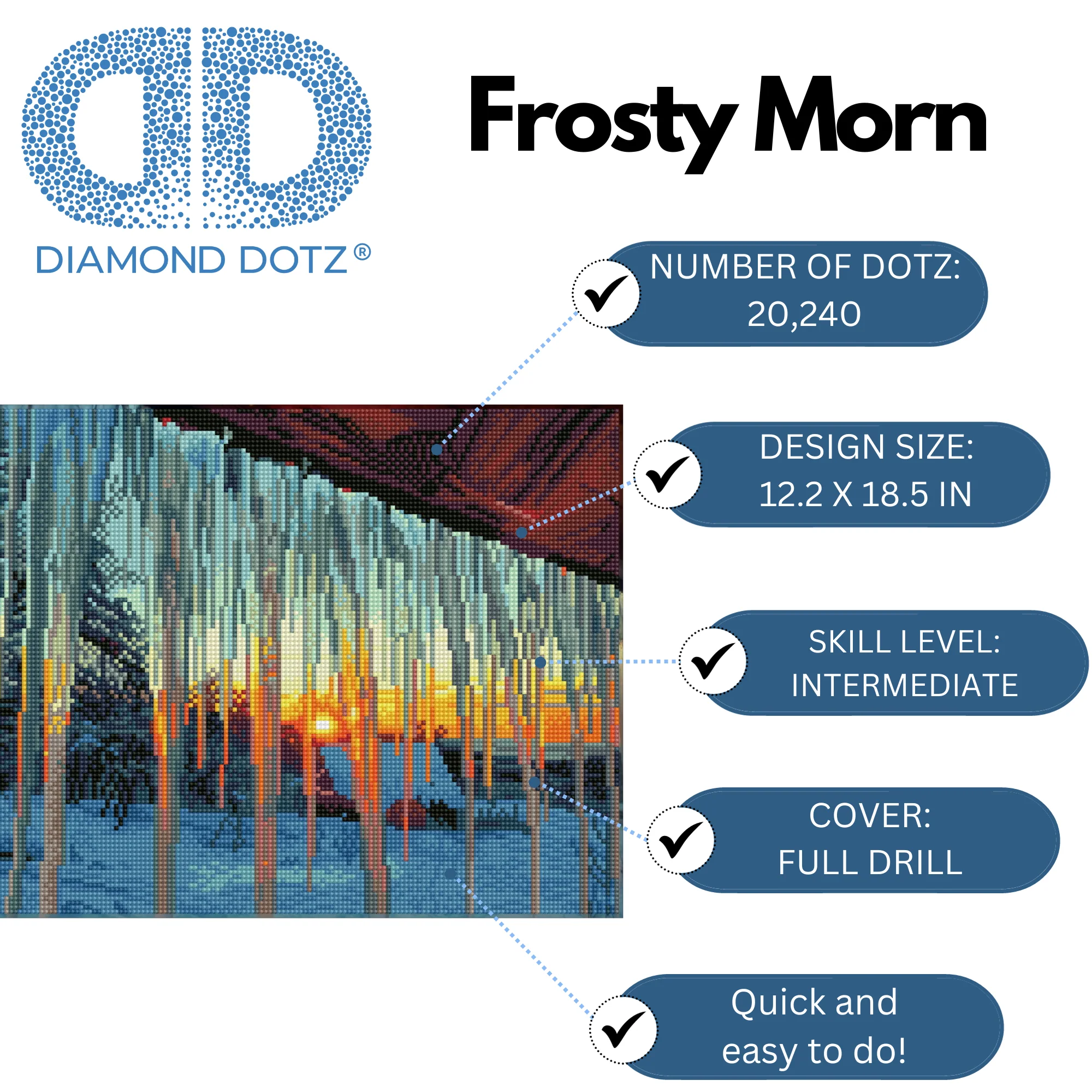 Diamond Dotz Frosty Morn - 18.5" x 12.2" - Image 3