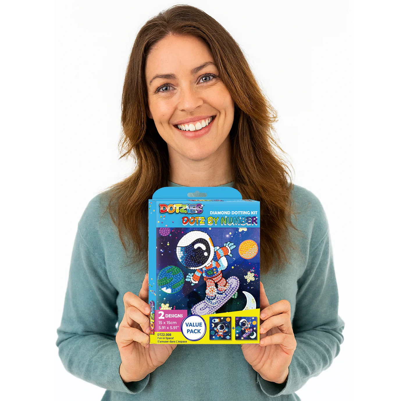Diamond Dotz DOTZIES Fun in Space! Diamond Painting - 5.9" x 5.9" - Image 6
