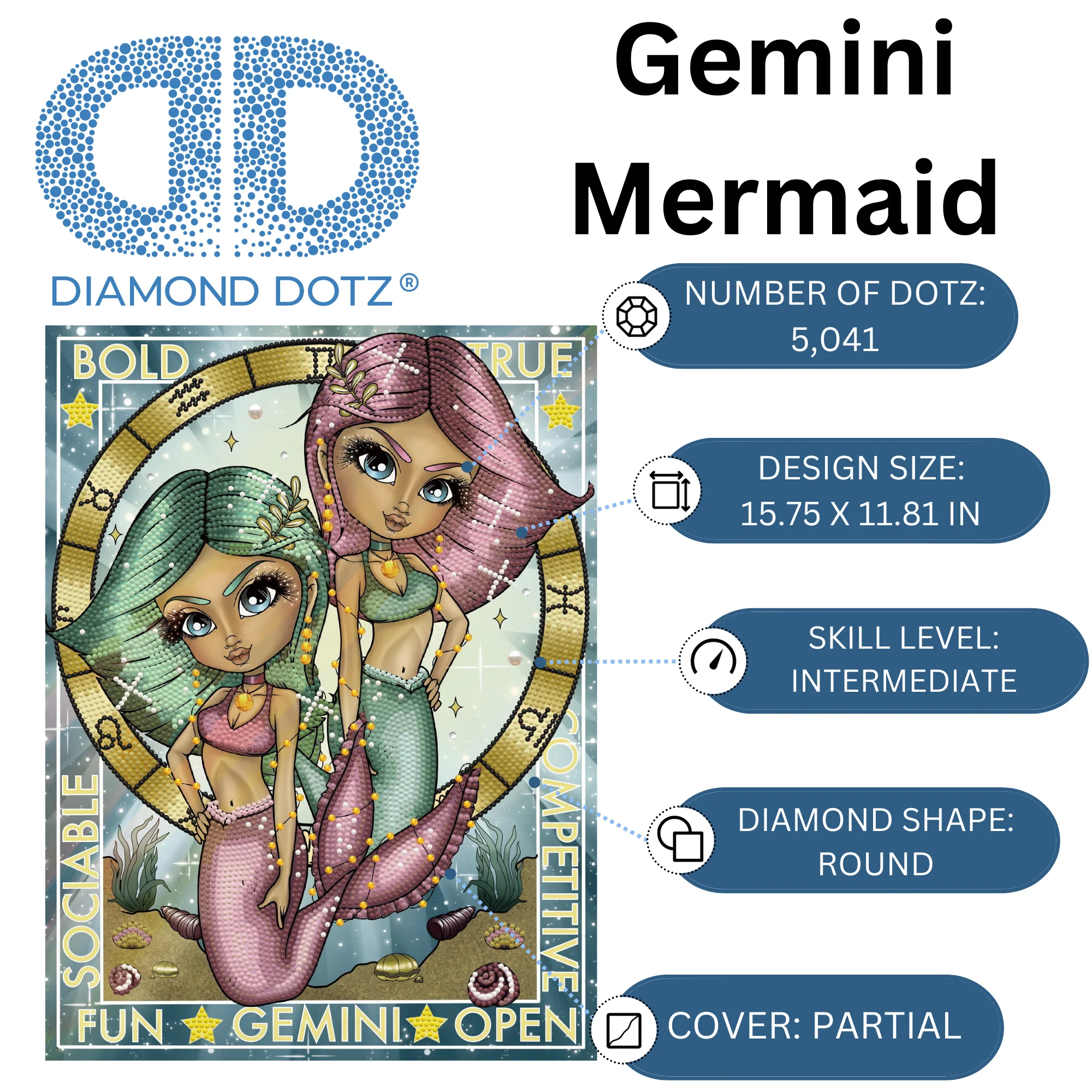 Diamond Dotz Gemini - 11.8" x 15.8" - Image 3
