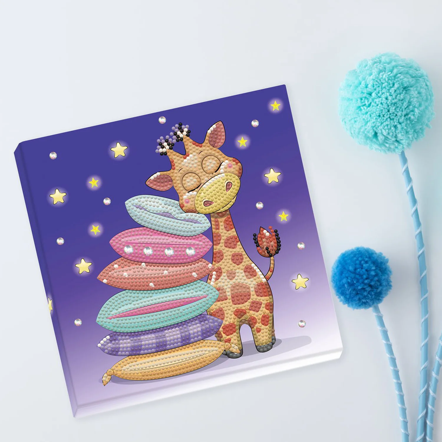 Diamond Dotz Decorative Box Giraff Pillow - 8.7" x 8.7" - Image 2