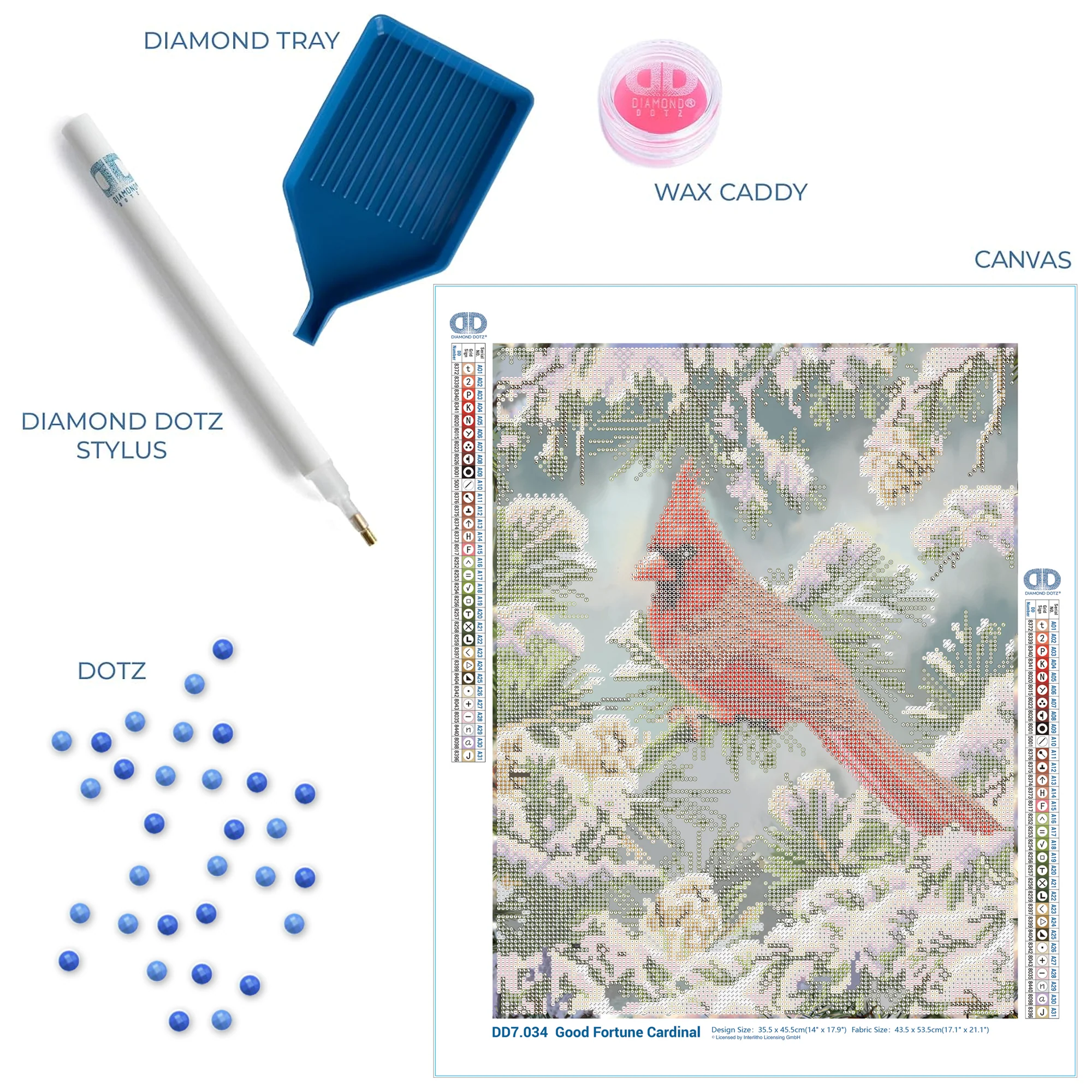 Diamond Dotz Good Fortune Cardinal - 14.0" x 17.9" - Image 4