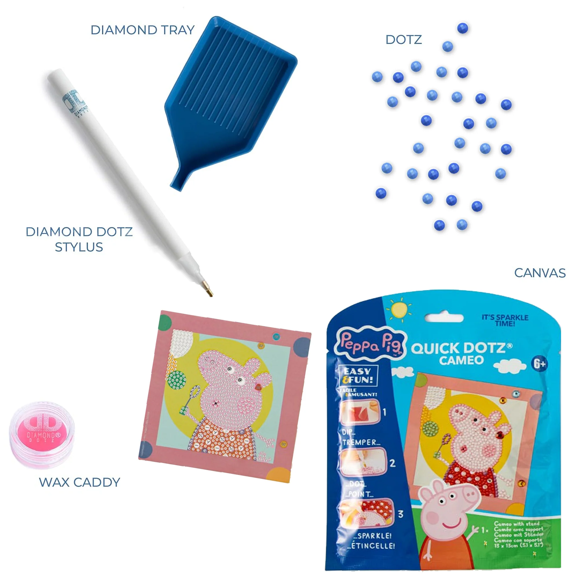 Diamond Dotz DOTZIES Peppa Pig Happy Days Diamond Painting - 5.1" x 5.1" - Image 5