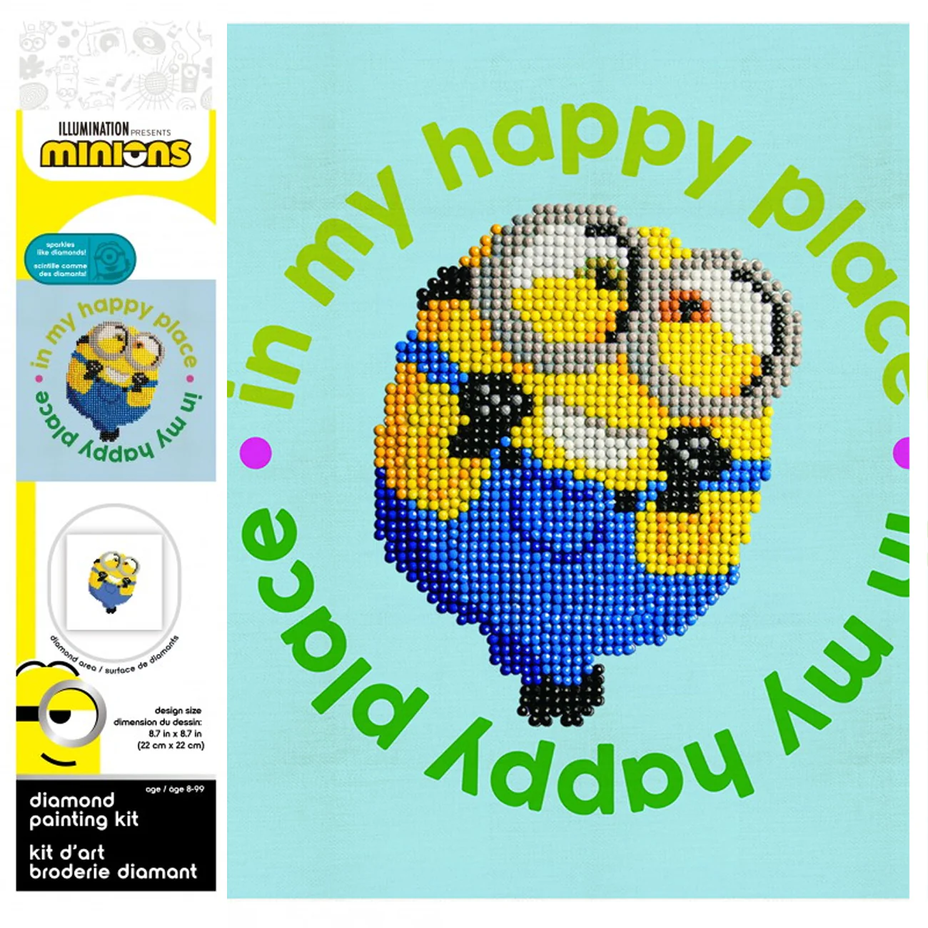Diamond Dotz Happy Minion - 8.7" x 8.7" - Image 6