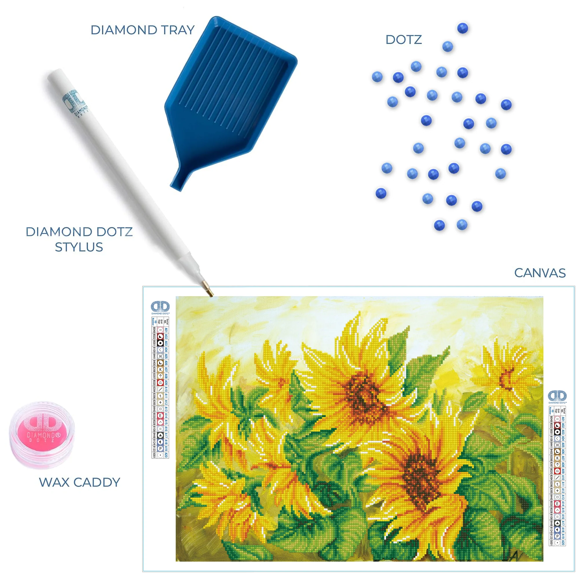 Diamond Dotz Hazy Daze Sunflowers - 22.4" x 16.1" - Image 5