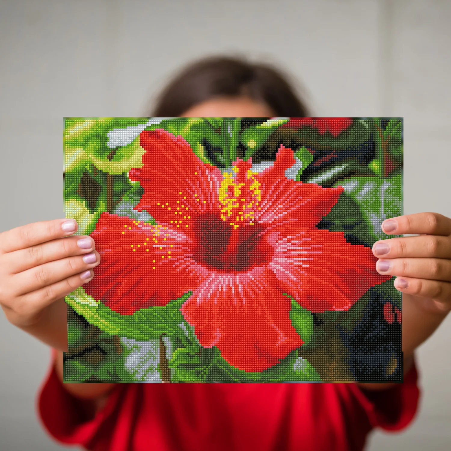 Diamond Dotz Hibiscus in Bloom - 16.1" x 12.6" - Image 2