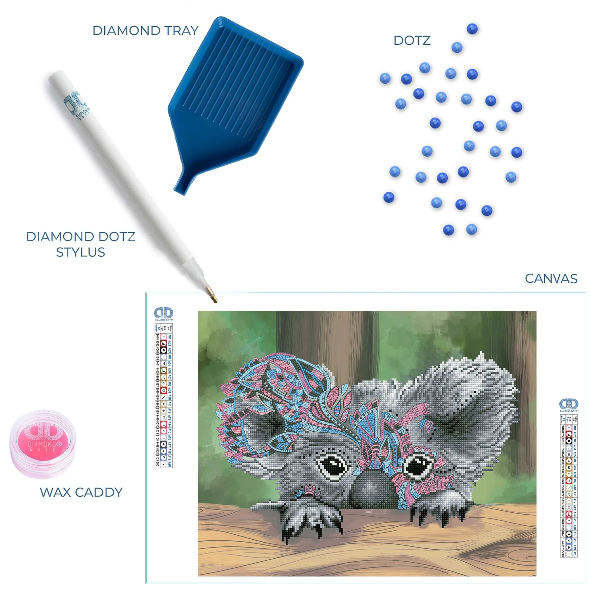 Diamond Dotz Hide N Seek Koala - 14.0" x 17.9" - Image 6