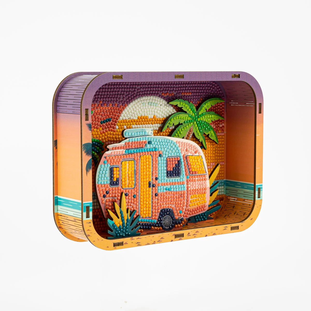 Holiday Caravan Shadow Box