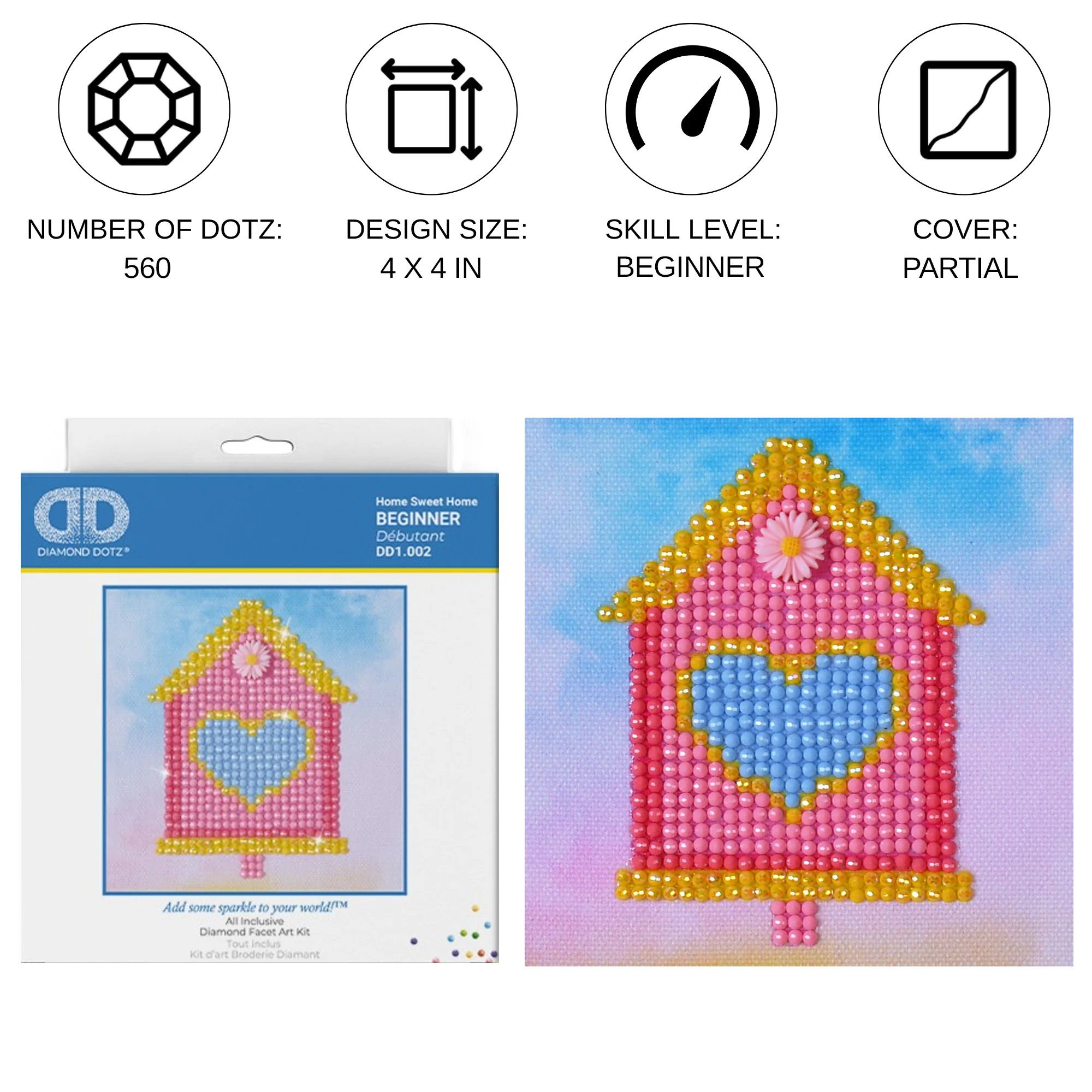 Diamond Dotz Home Sweet Home - 4.0" x 4.0" - Image 4